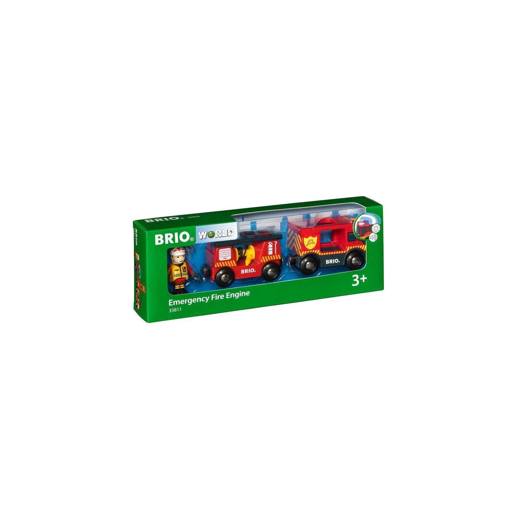 BRIO® Feuerwehr Leiterfahrzeug mit Licht und Sound 3 Teile 33811