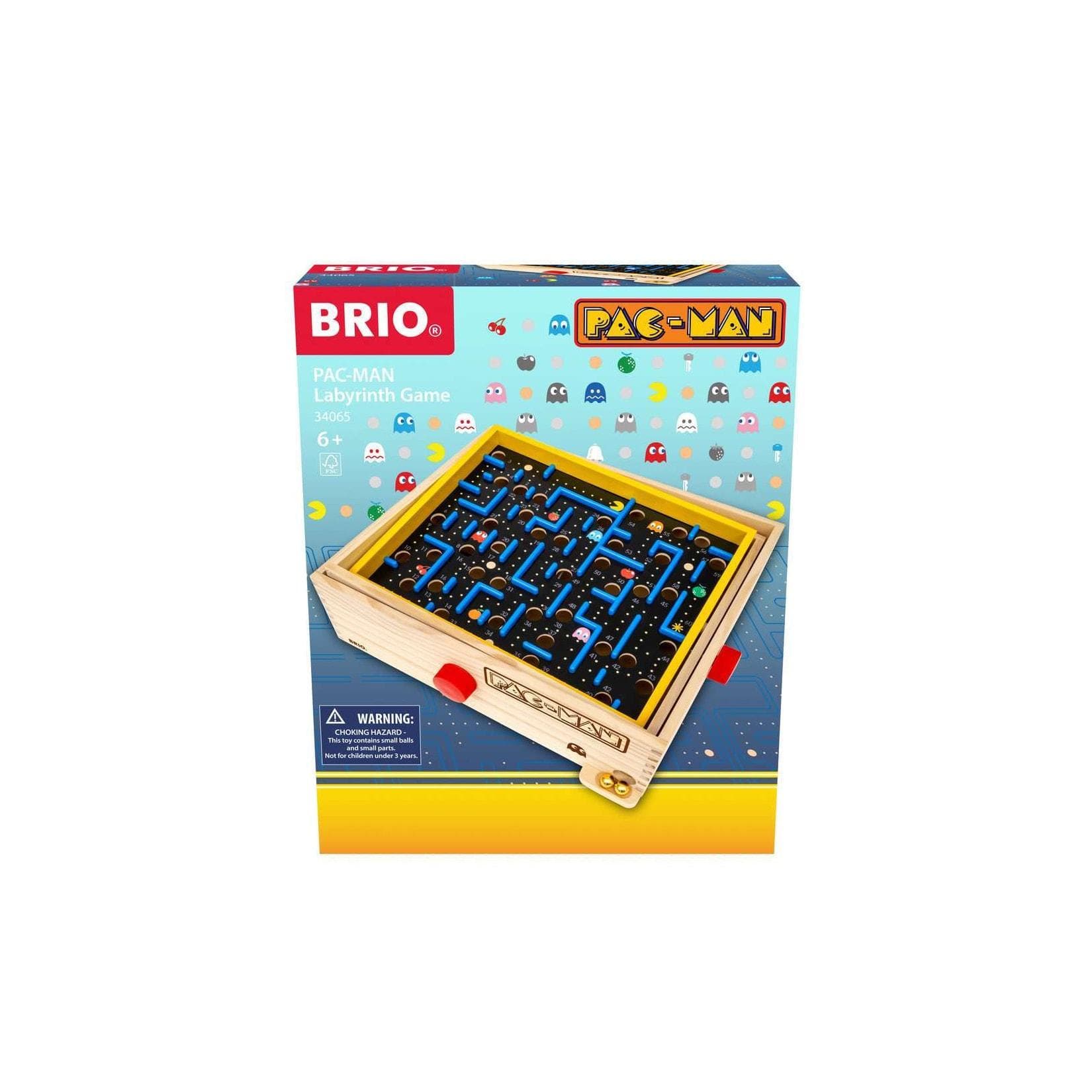 BRIO® Spiel PAC-MAN Labyrinth Retro Holzlabyrinth