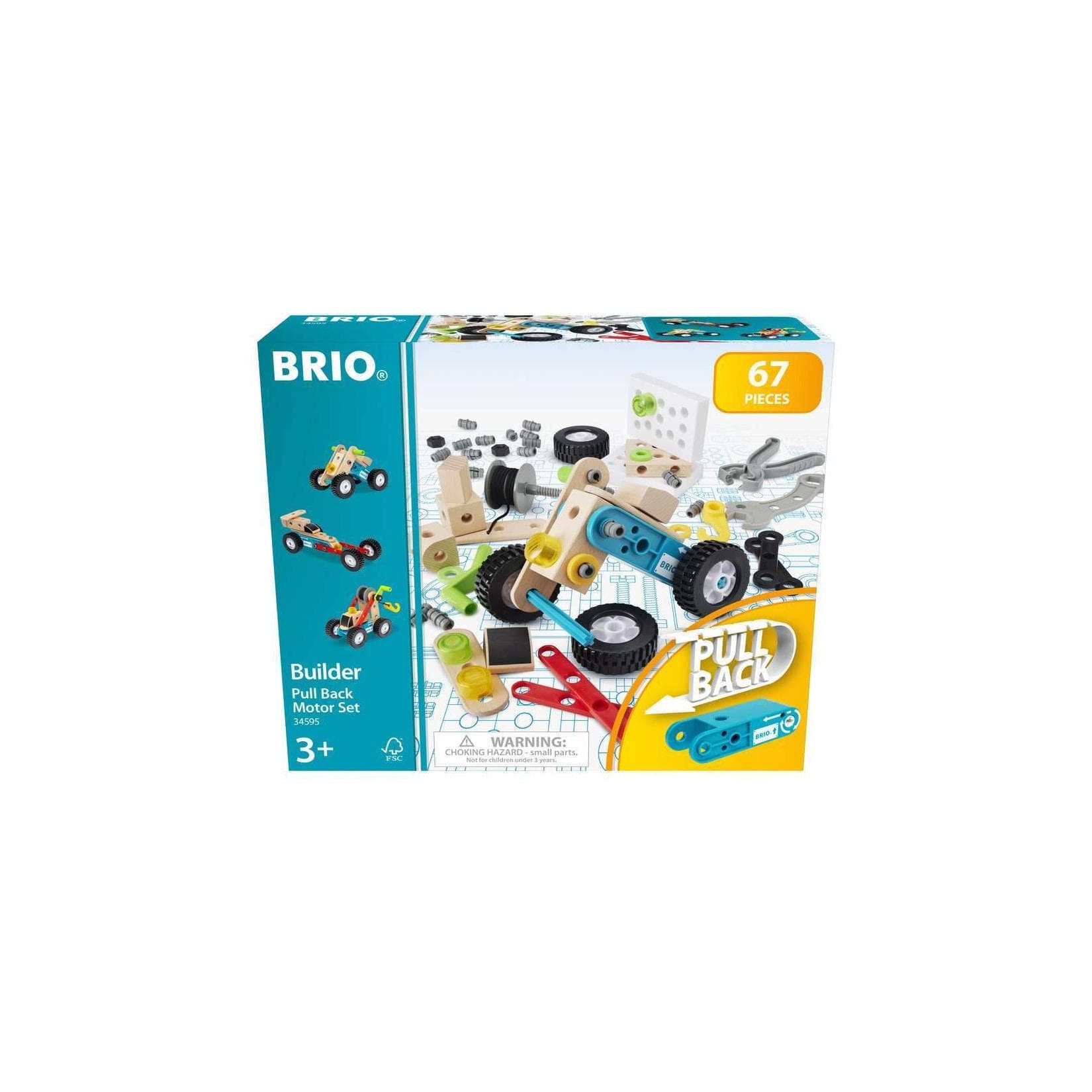 BRIO Spiel Nachziehmotor-Konstruktionsset Bunt Batteriefrei
