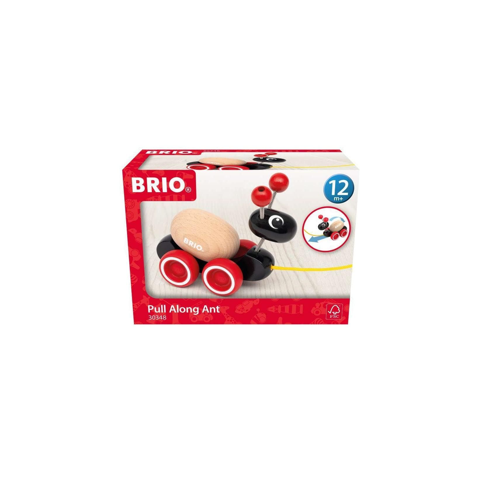 BRIO Spiel Nachzieh-Ameise Holzspielzeug mit beweglichem Kopf