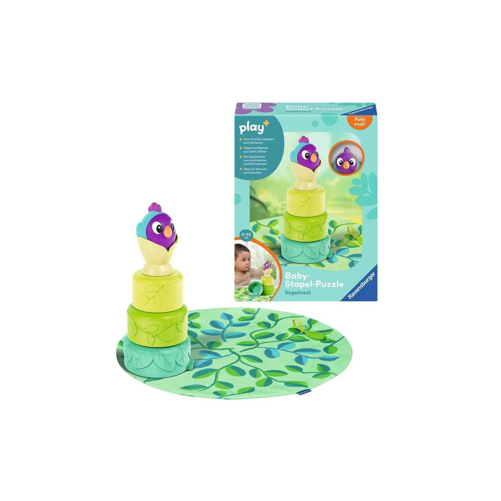 Ravensburger Baby-Stapel-Puzzle Vogelnest 4-teilig Silikon