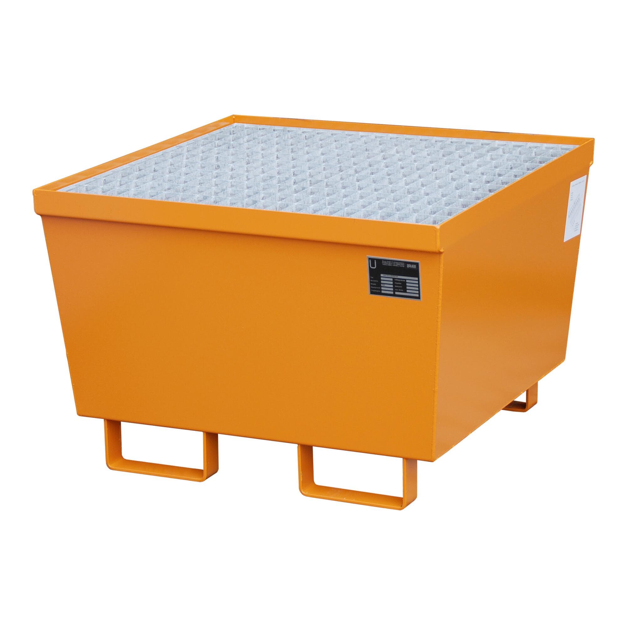 Bauer Südlohn Auffangwanne AM-1, lackiert, Gelborange