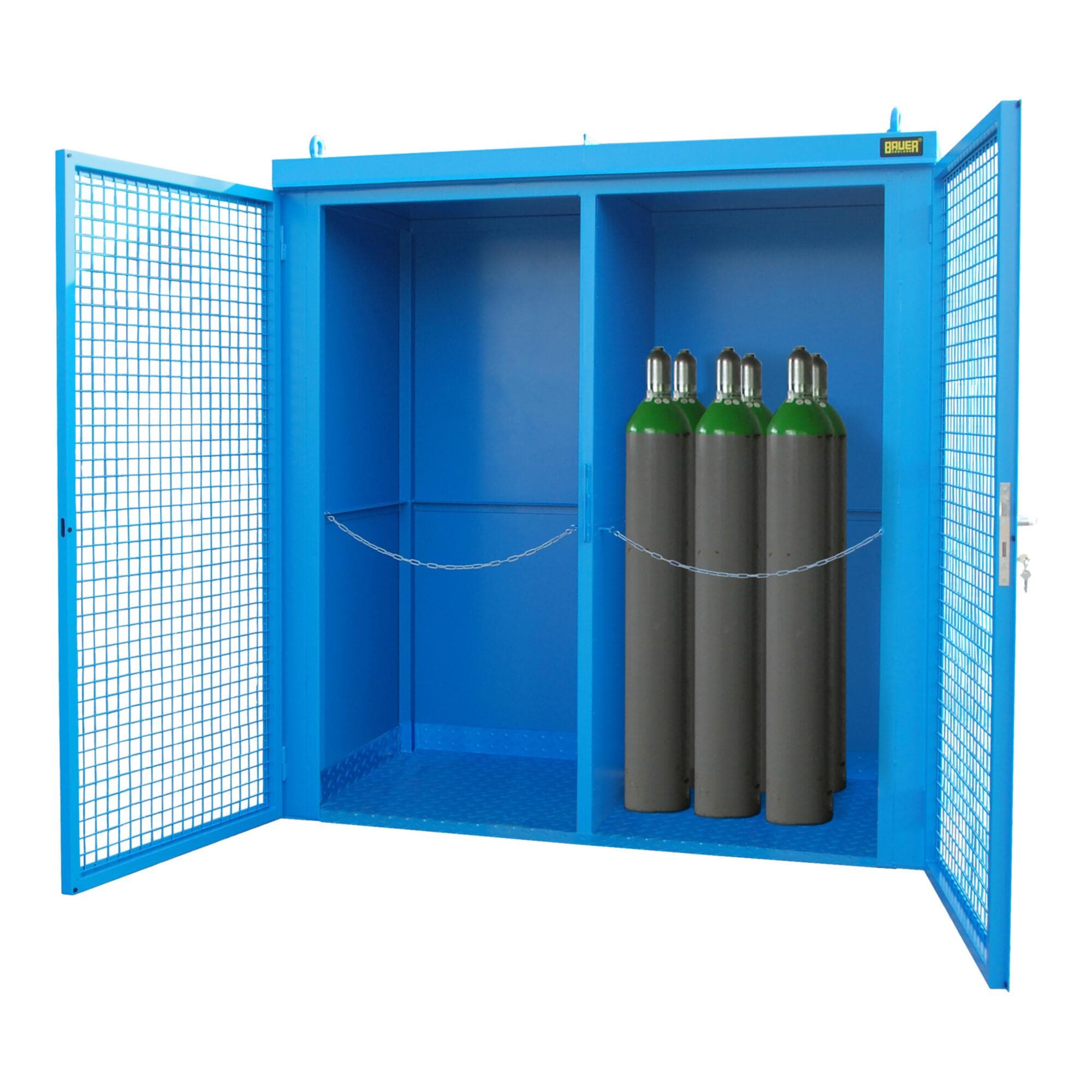 Bauer Südlohn Gasflaschen-Container GFC-B/W M3, lackiert, Lichtblau