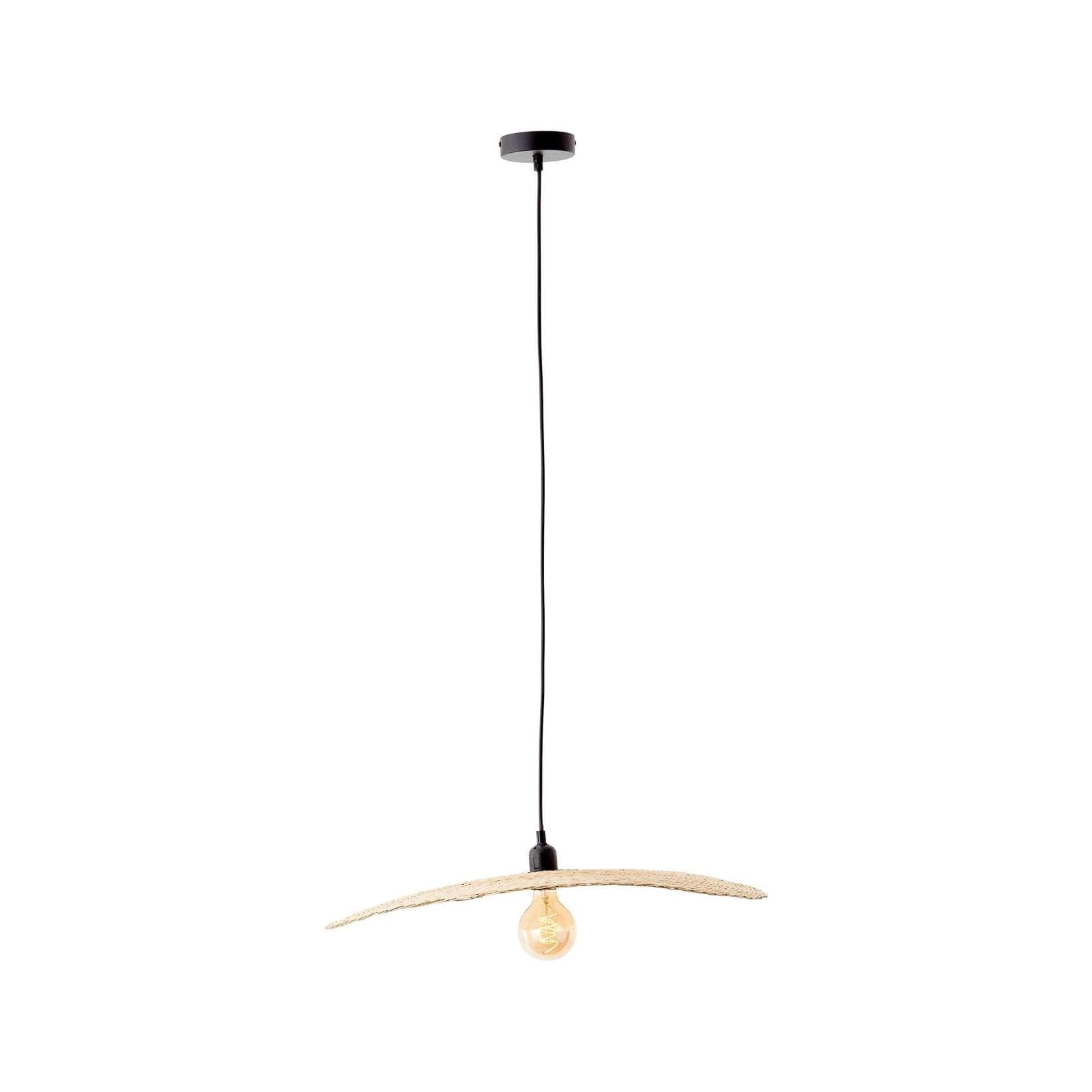 BRILLIANT Pendelleuchte Jefter Schwarz/Natur Bambus