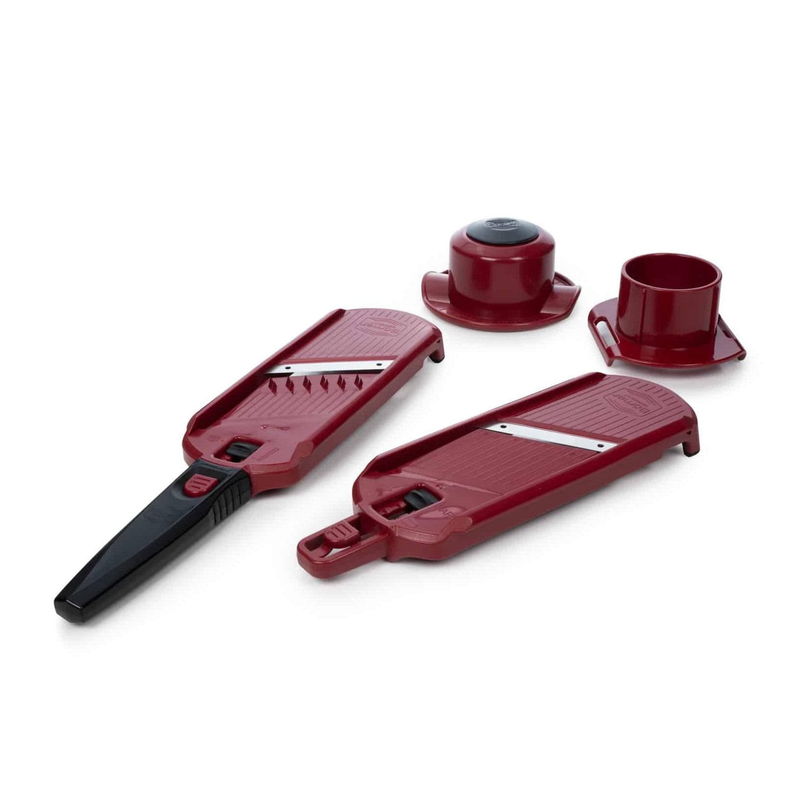 Börner Multi Dicer & Slicer Gemüsereibe Obsthobel Minihobel Juliennehobel Zwiebelschneider Rot/Schwarz