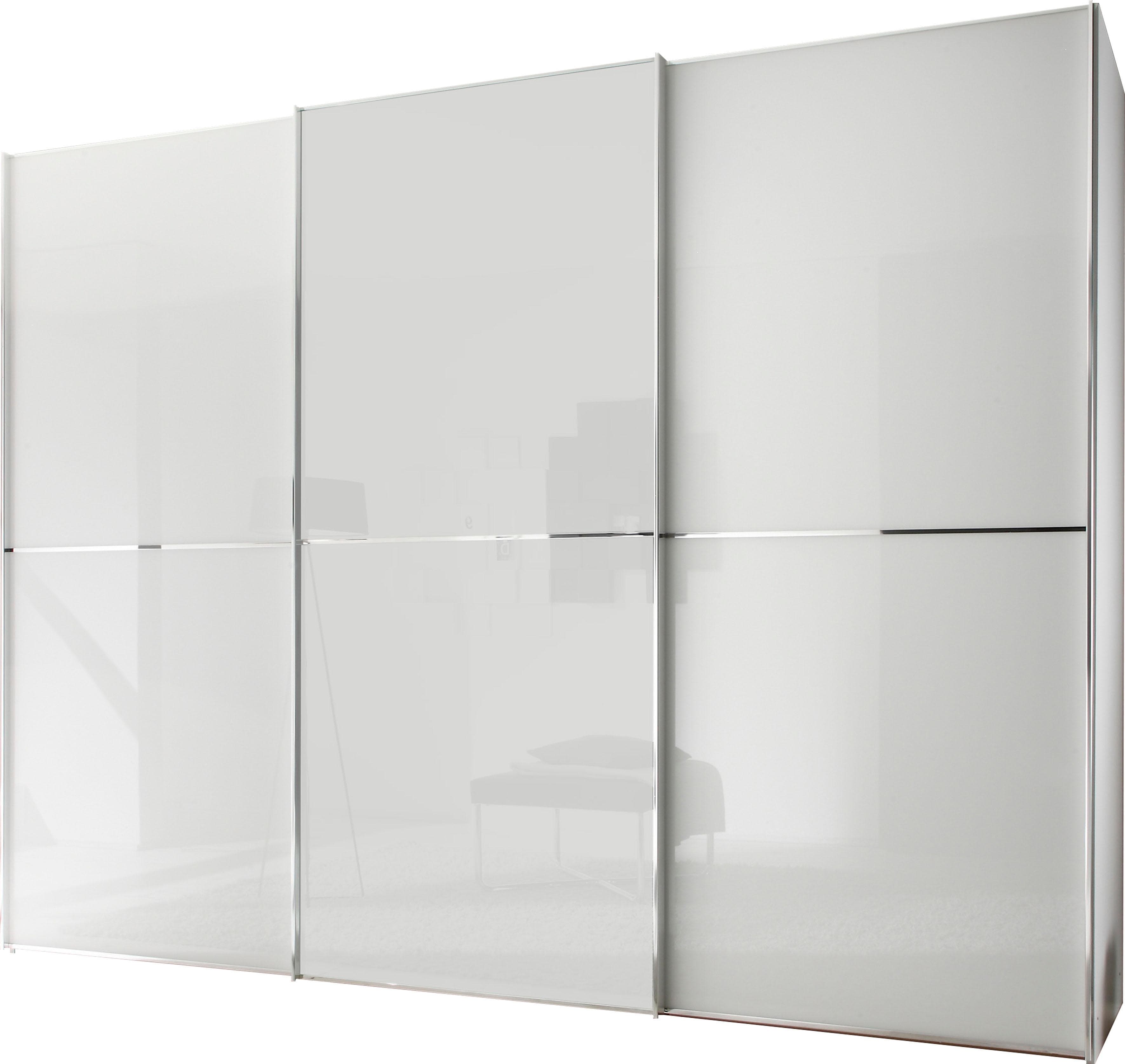 STAUD Schwebetürenschrank Sinfonie Plus Weiß Glasfront