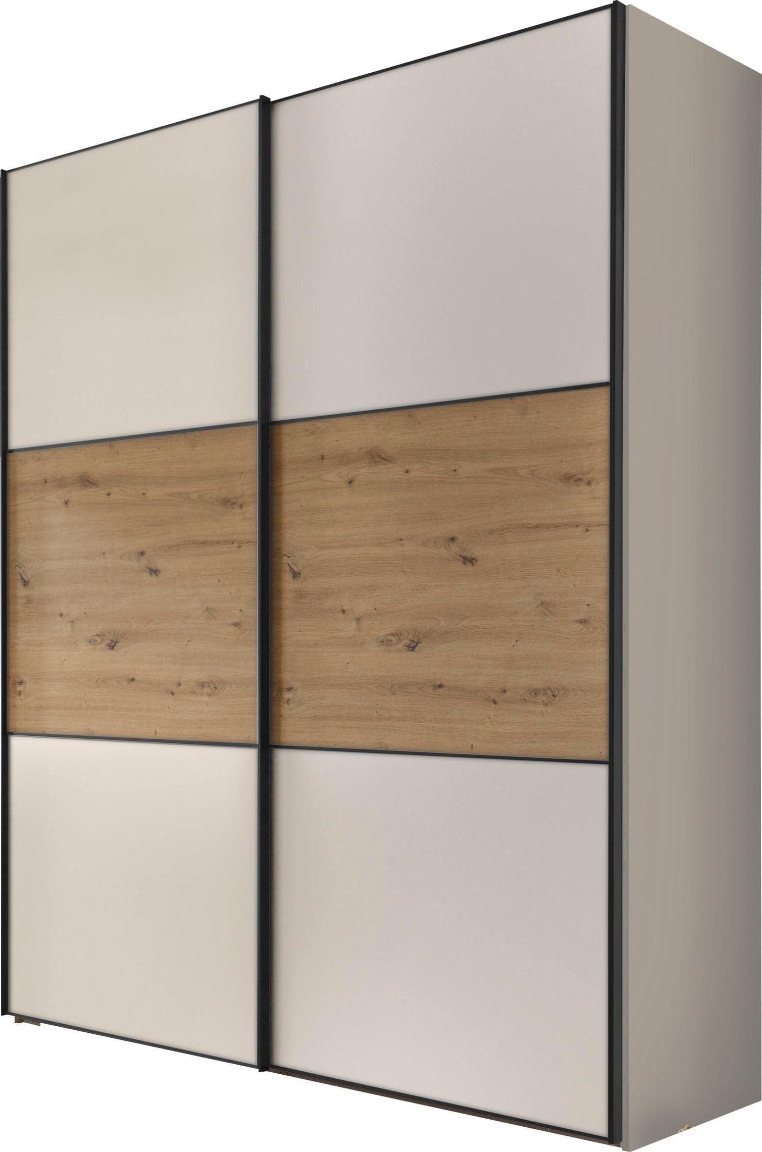 STAUD Schwebetürenschrank Includo Weiß Eiche Matt