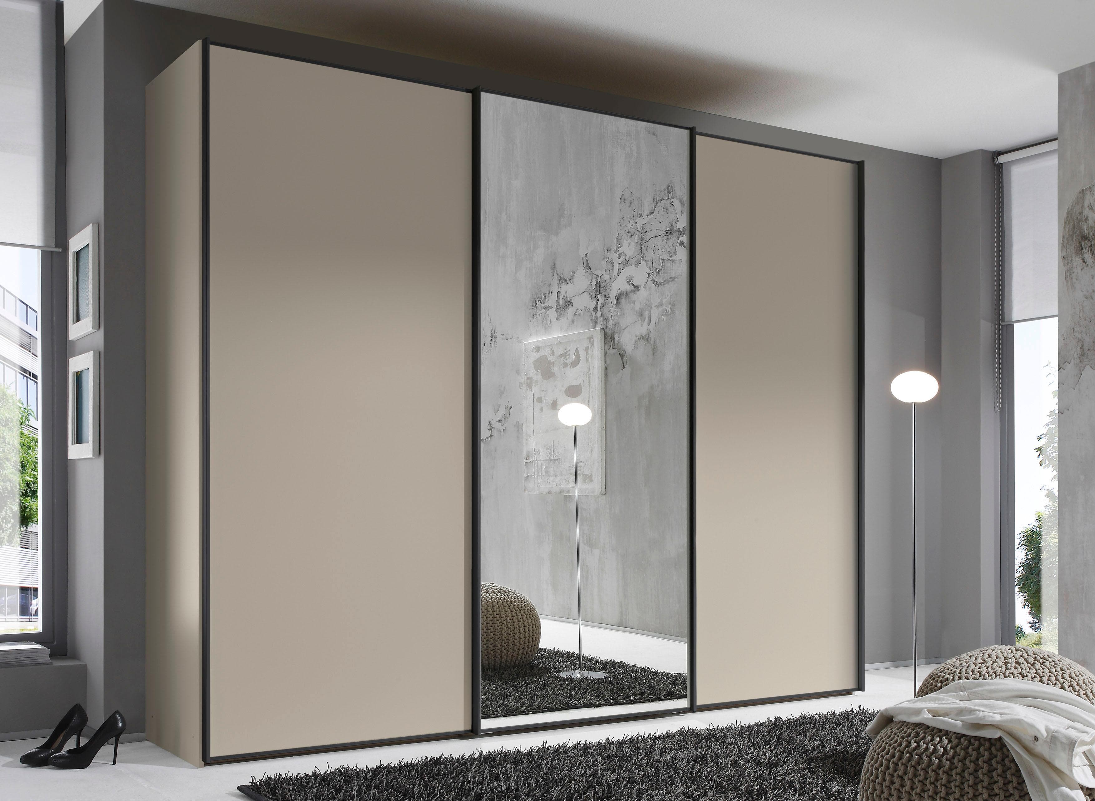 STAUD Schwebetürenschrank Sinfonie Plus Beige mit Spiegeltür
