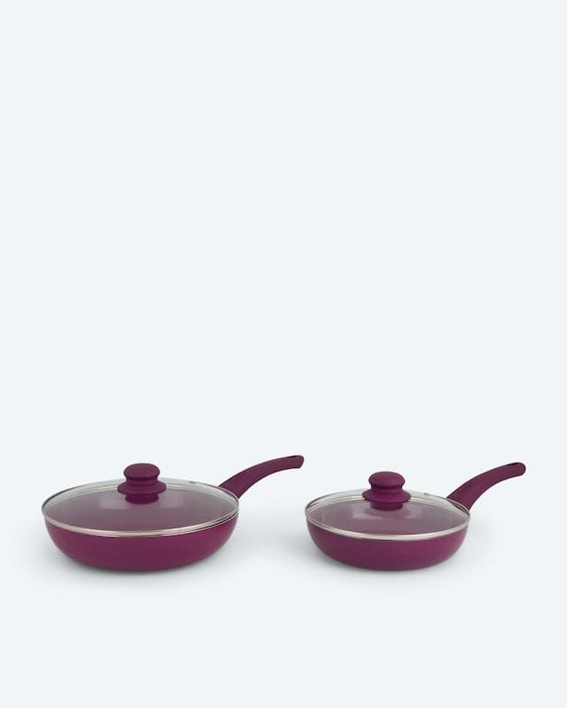Cucinella Pfanne + Glasdeckel, 2tlg. Aluminium Keramikbeschichtung