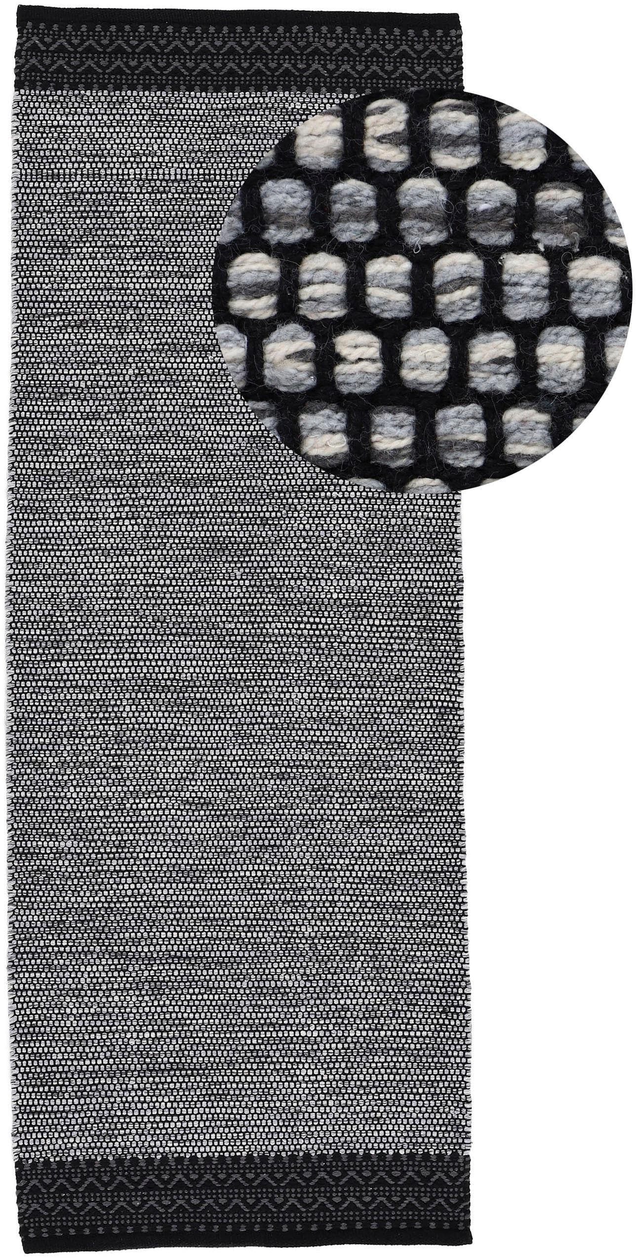 Carpetfine Kelim Mia Wendeteppich: Moderner Baumwollläufer in Grau, Beige & Rot