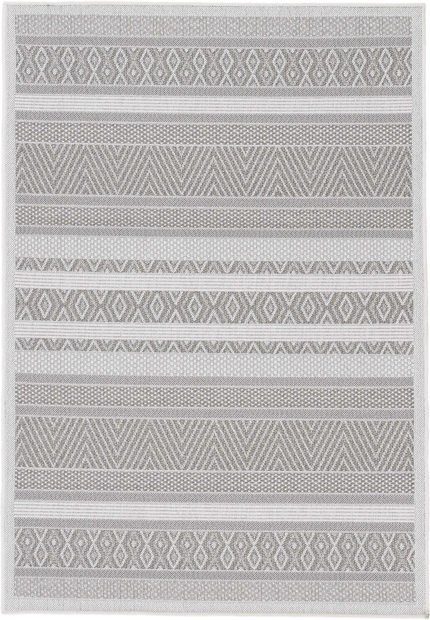 carpetfine Teppich Boho 101, rechteckig, Höhe: 4 mm, robustes Flachgewebe, Sisal Optik, UV-beständig, Außenbereich