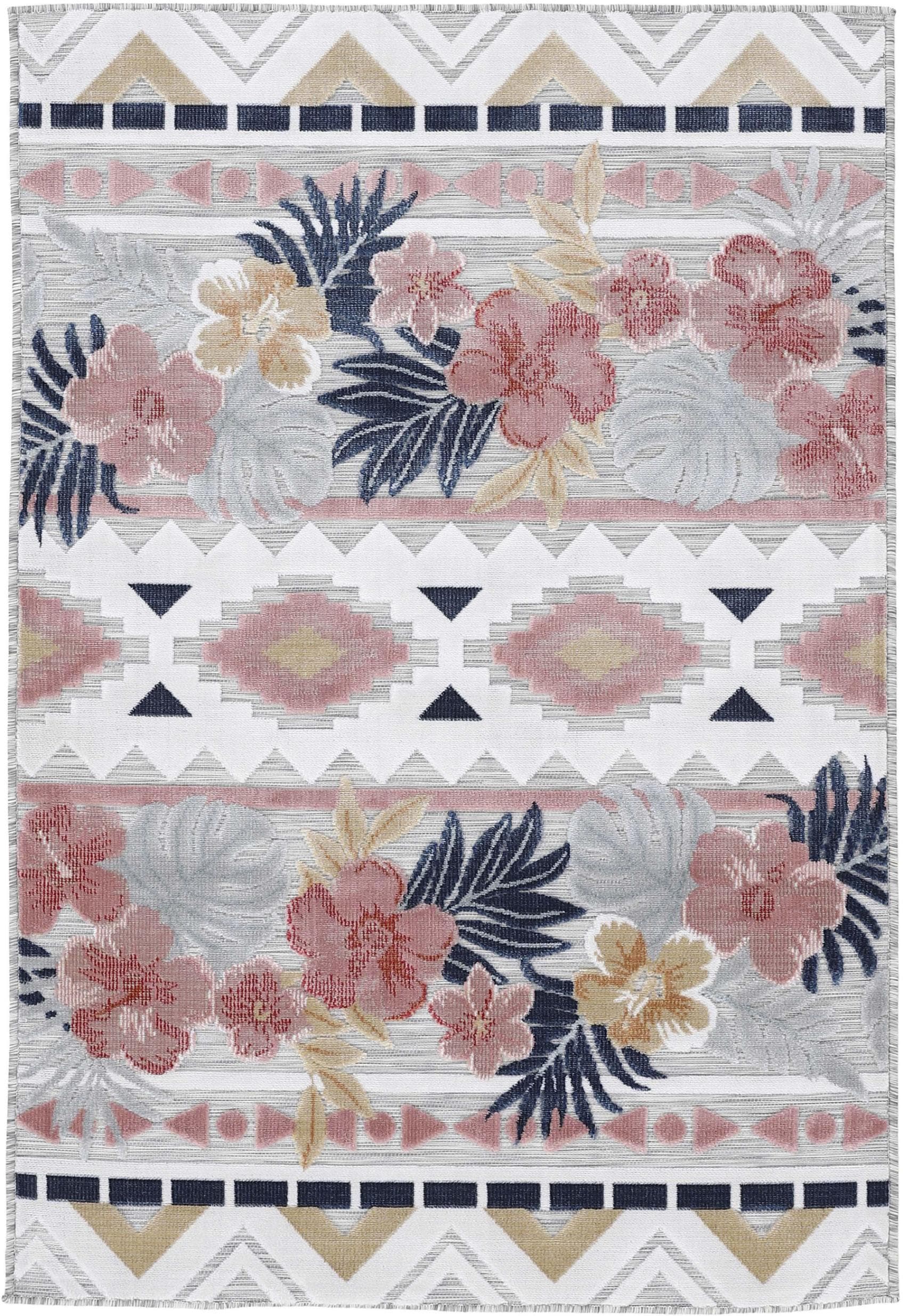 Carpetfine Deja 101 Teppich Bunt Floral In- und Outdoor Läufer