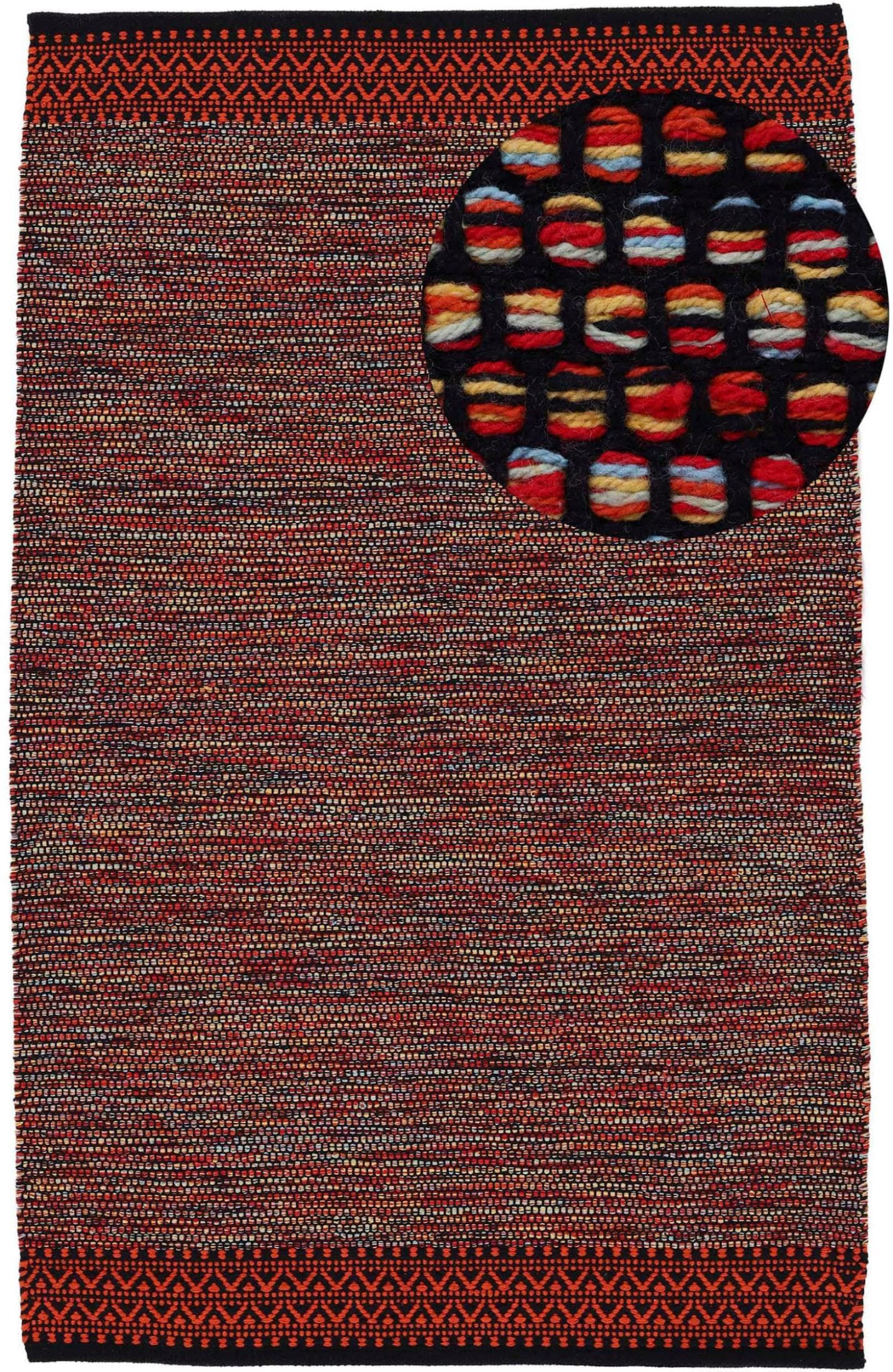 CarpetFine Kelim Mia Teppich Orange Handgewebt