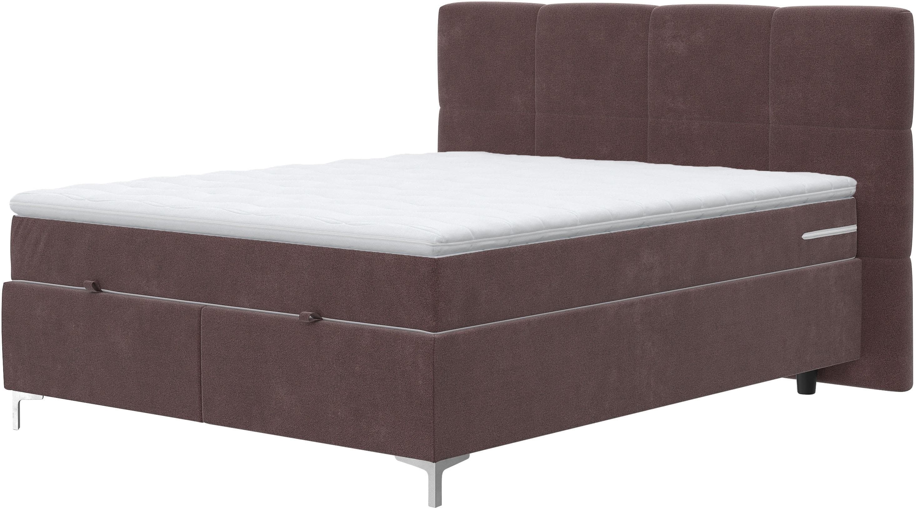 COTTA Boxbett Kimy inkl. Bettkasten Braun Taschen-Federkernmatratze