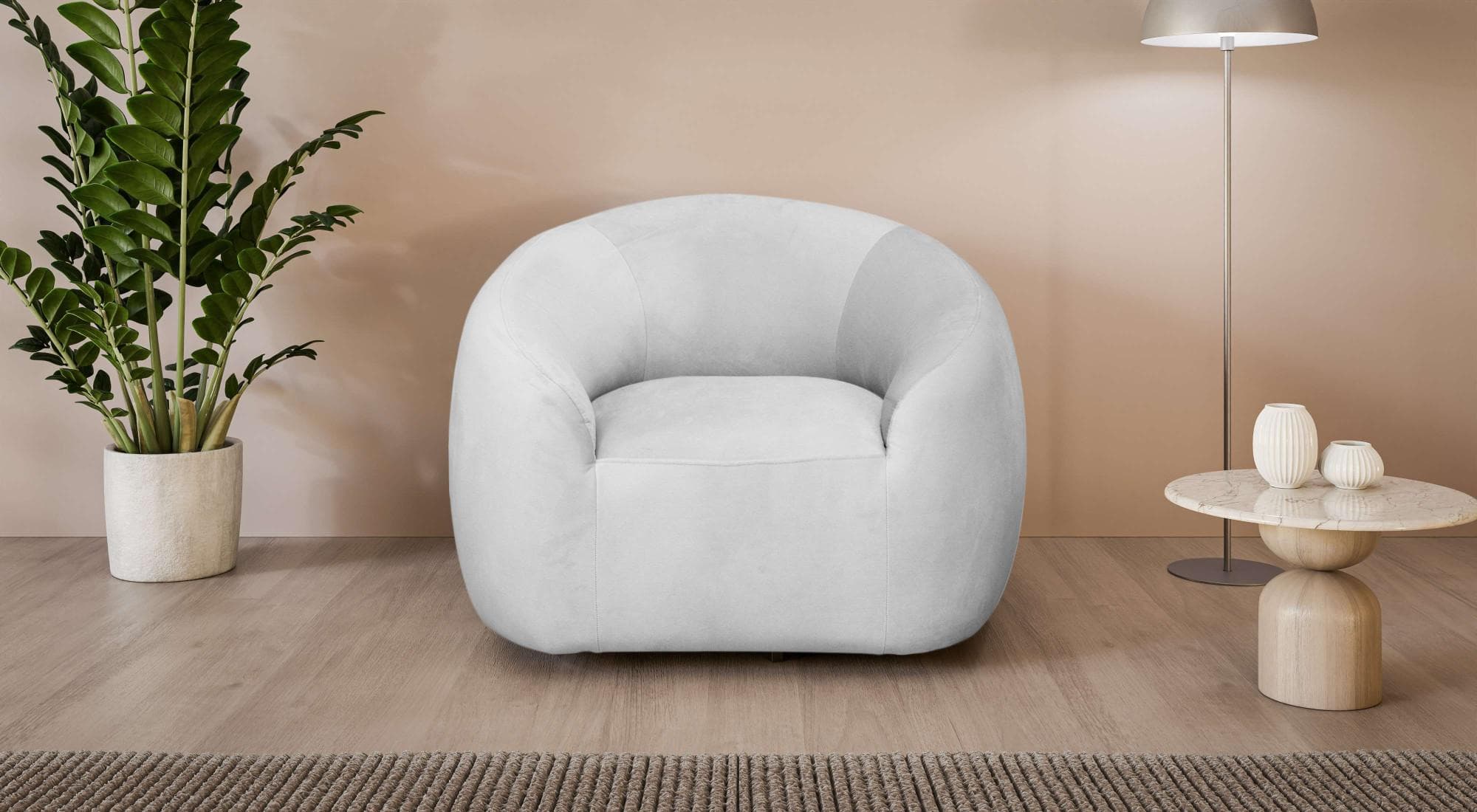 Drehsessel YANI Relaxsessel Loungesessel 119x98x82 cm Hellgrau LeGer Home by Lena Gercke