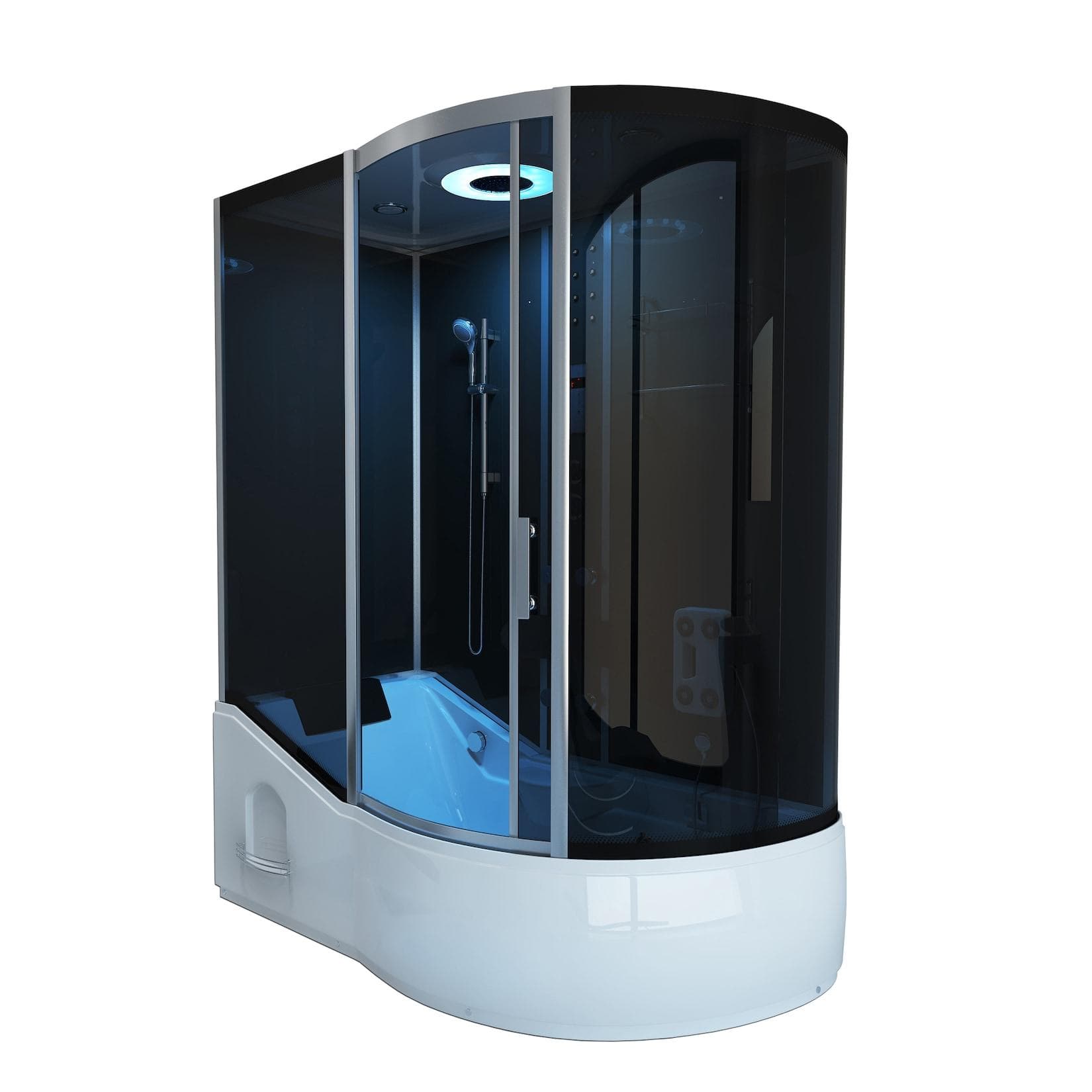 HOME DELUXE Duschkabine ALL IN 2IN1 Schwarz Rechts