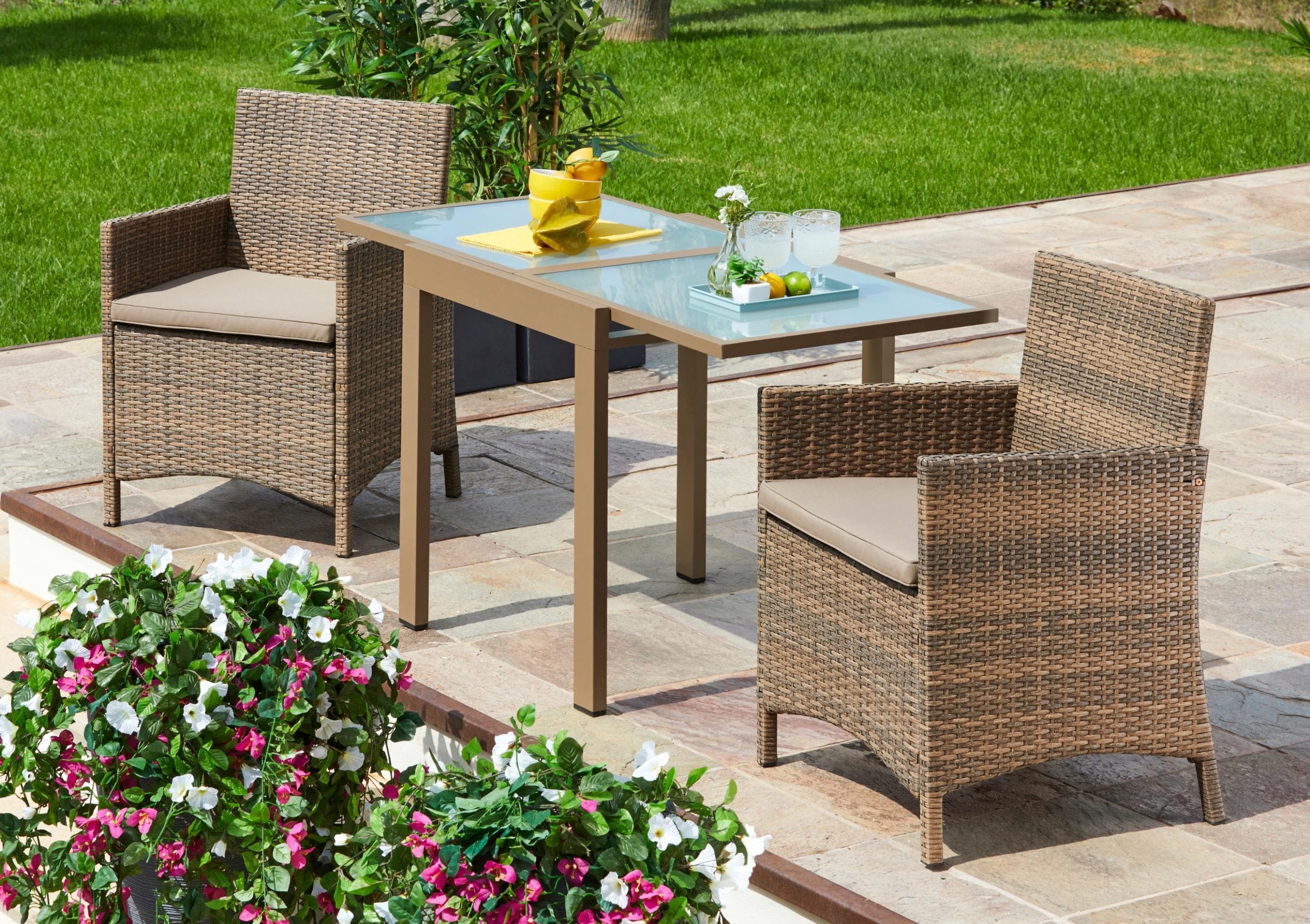 Balkonset MERXX "Treviso Premium" Sandbeige Natur