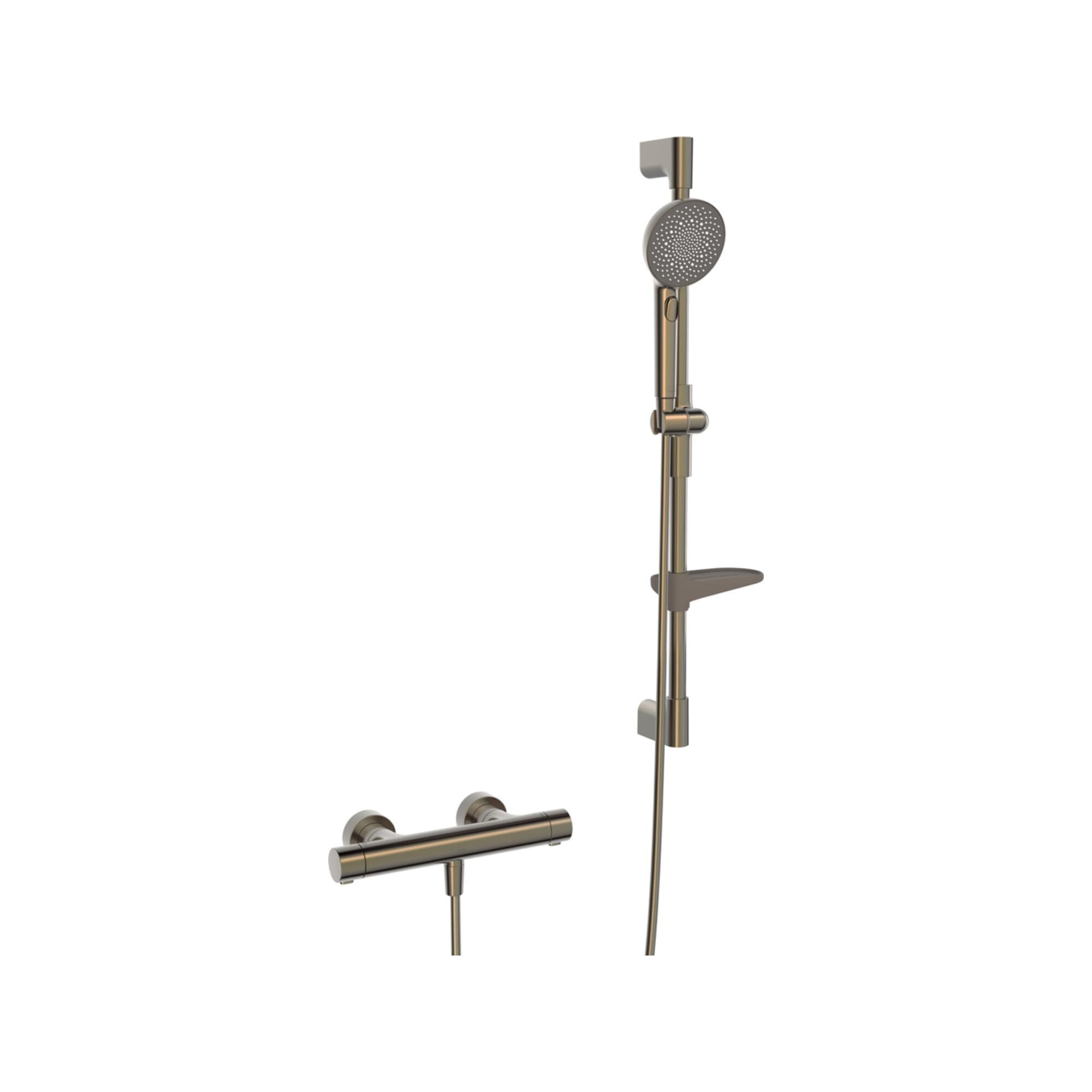 Hansa HANSAPRISMA Duschsystem 4813042181 Thermostat Wandmontage 770mm Bronze