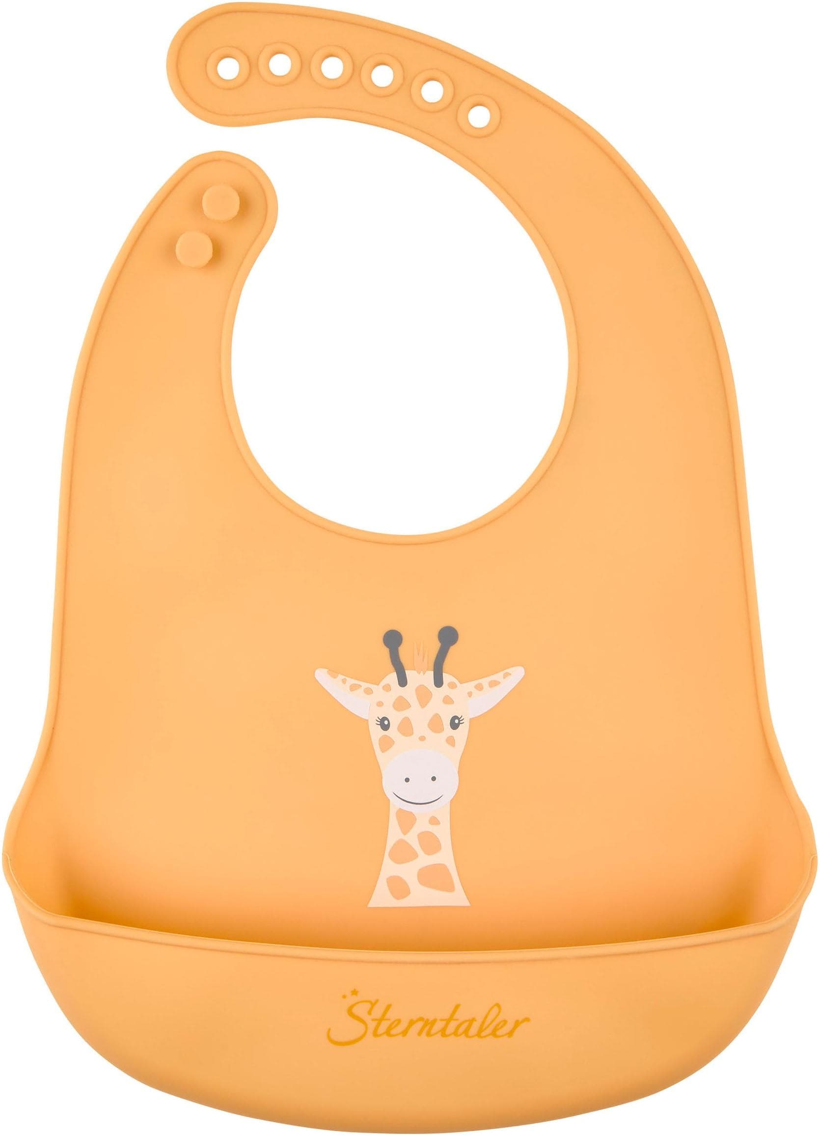 STERNTALER Silikonlätzchen Giraffe Kaya - Ocker/Gelb