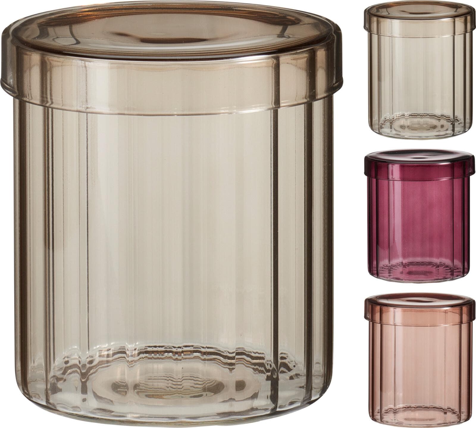 Vorratsdose Glas 4 Farben