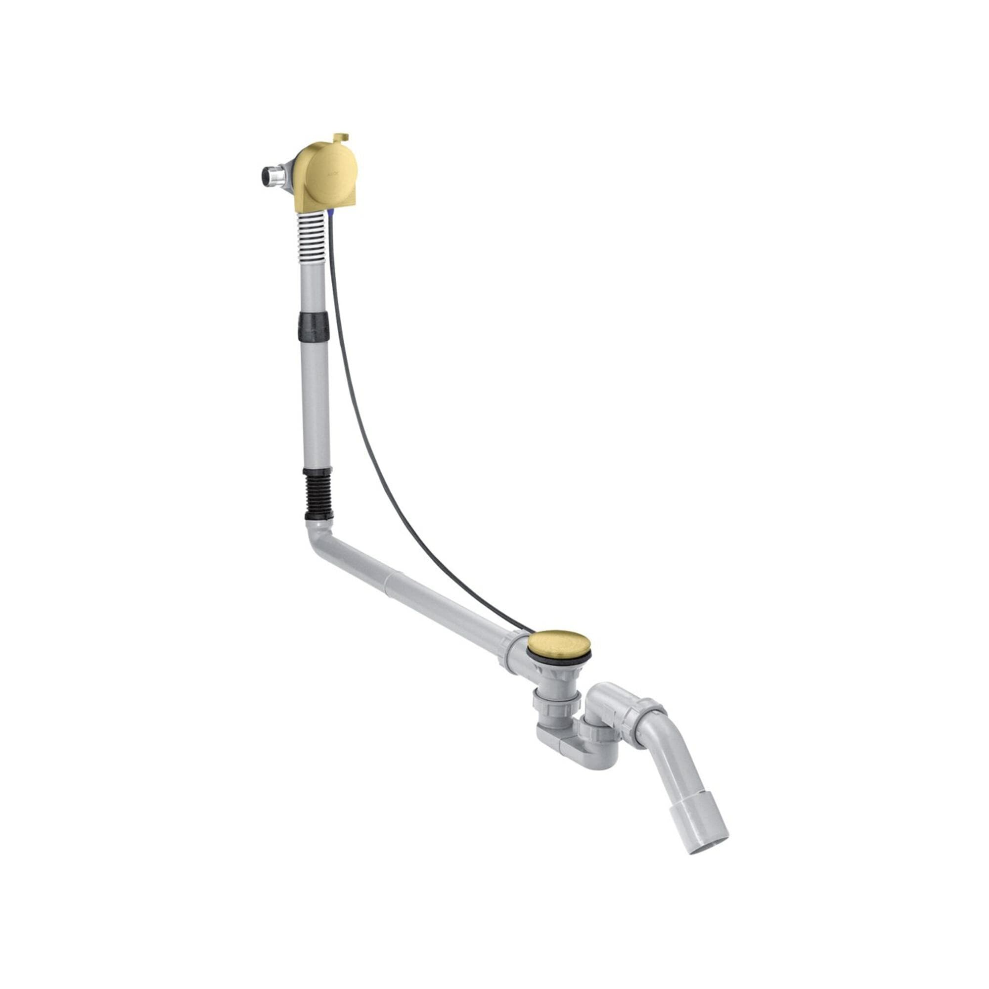 hansgrohe Exafill Komplettset 58317950 Wanneneinlauf, Ab- und Überlaufgarnitur, Brushed Brass