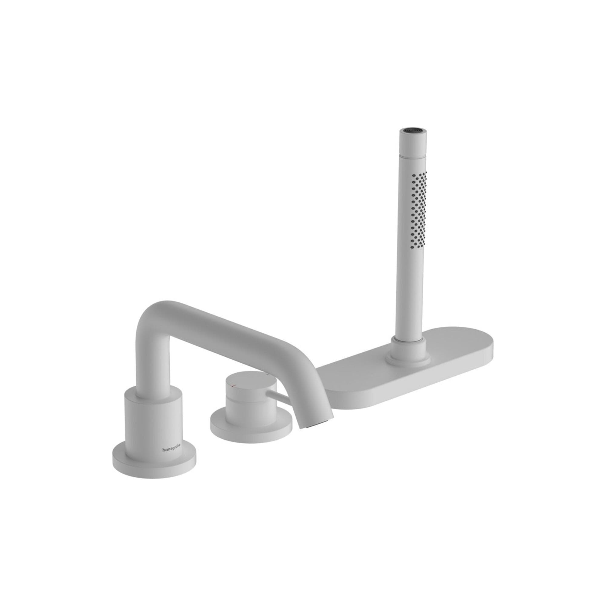 Hansgrohe Tecturis S 3-Loch Wannenarmatur 73447700 Ausladung 194mm, mattweiß