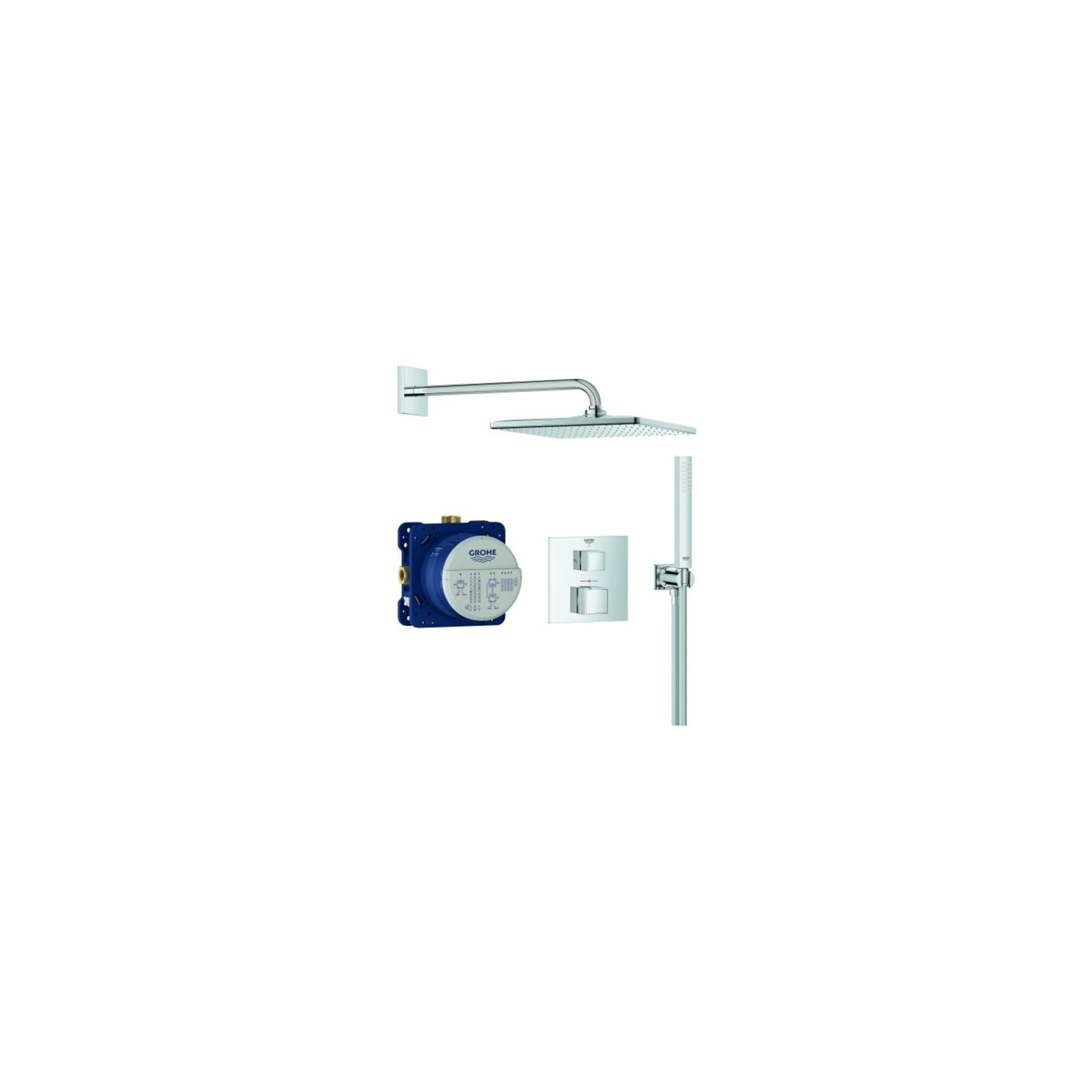 Grohe Duschsystem Grohtherm Cube UP mit Kopfbrause Chrom