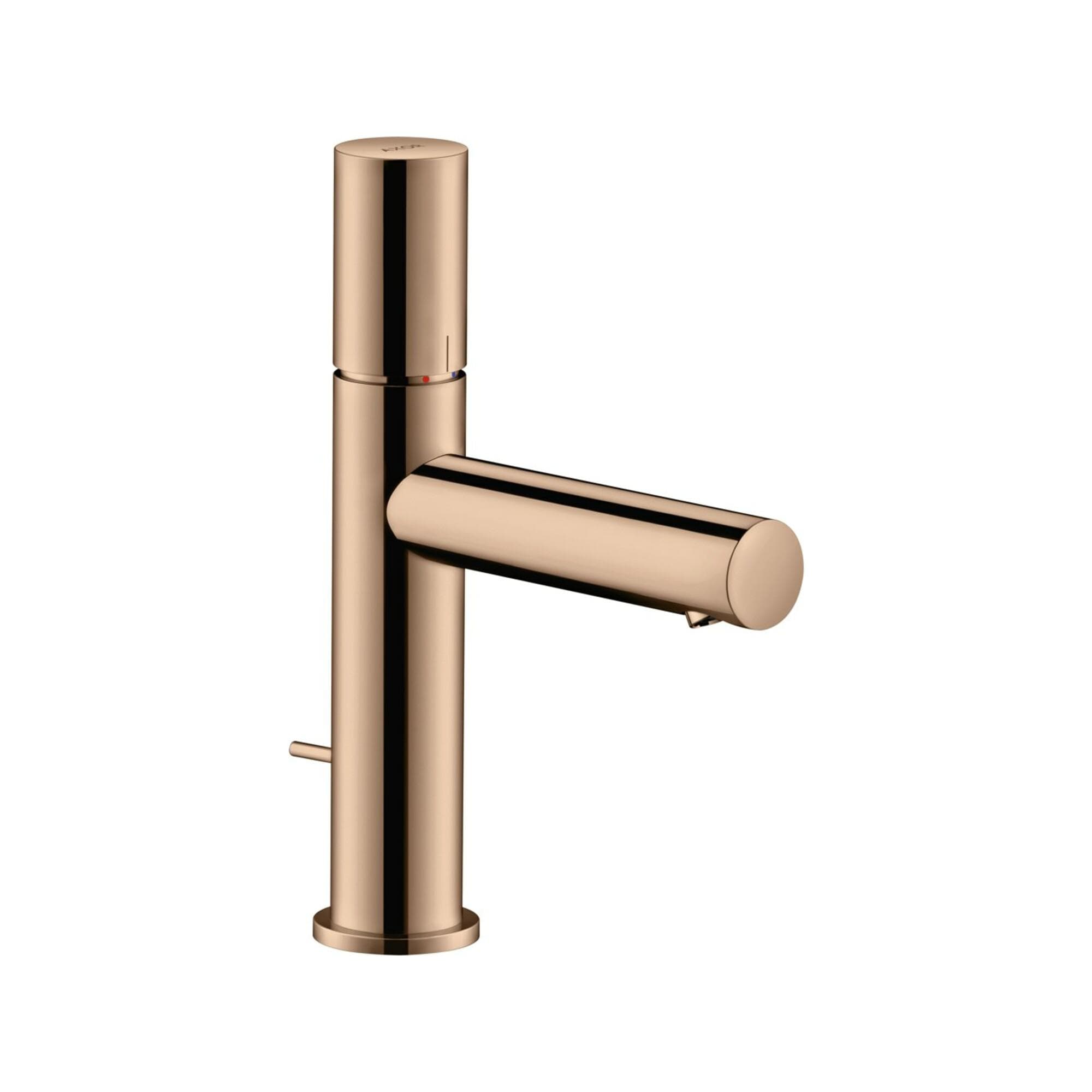 Hansgrohe Axor Uno Waschtischarmatur 45001300 Ausladung 123mm, mit Zerogriff, Zugstangen-Ablaufgarnitur, polished red gold
