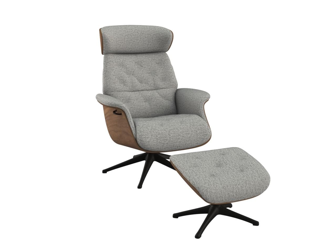 Flexlux Relaxsessel Volden Grau mit verstellbarer Rückenlehne
