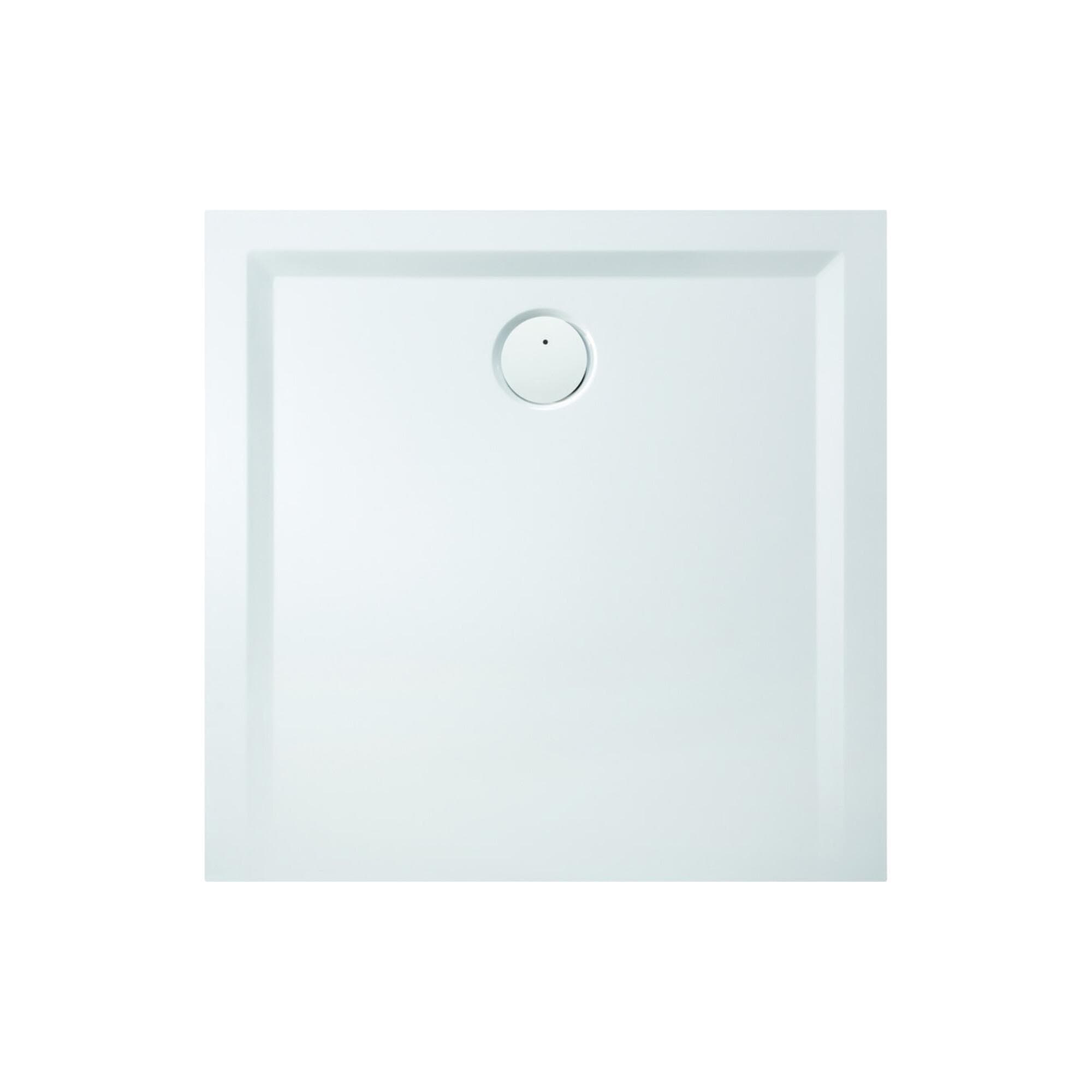 Hoesch Muna S Mineralguss-Duschwanne 90x90x3 cm Weiß Matt Solique