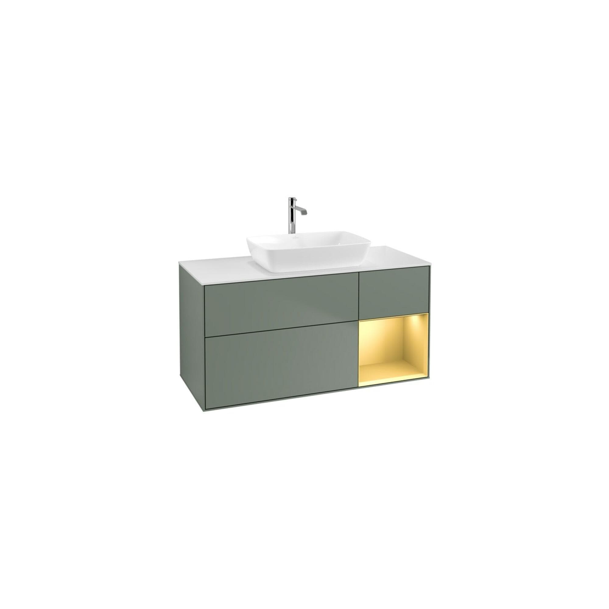 Villeroy und Boch Finion Waschtischunterschrank 120cm Gold Matt Lackiert