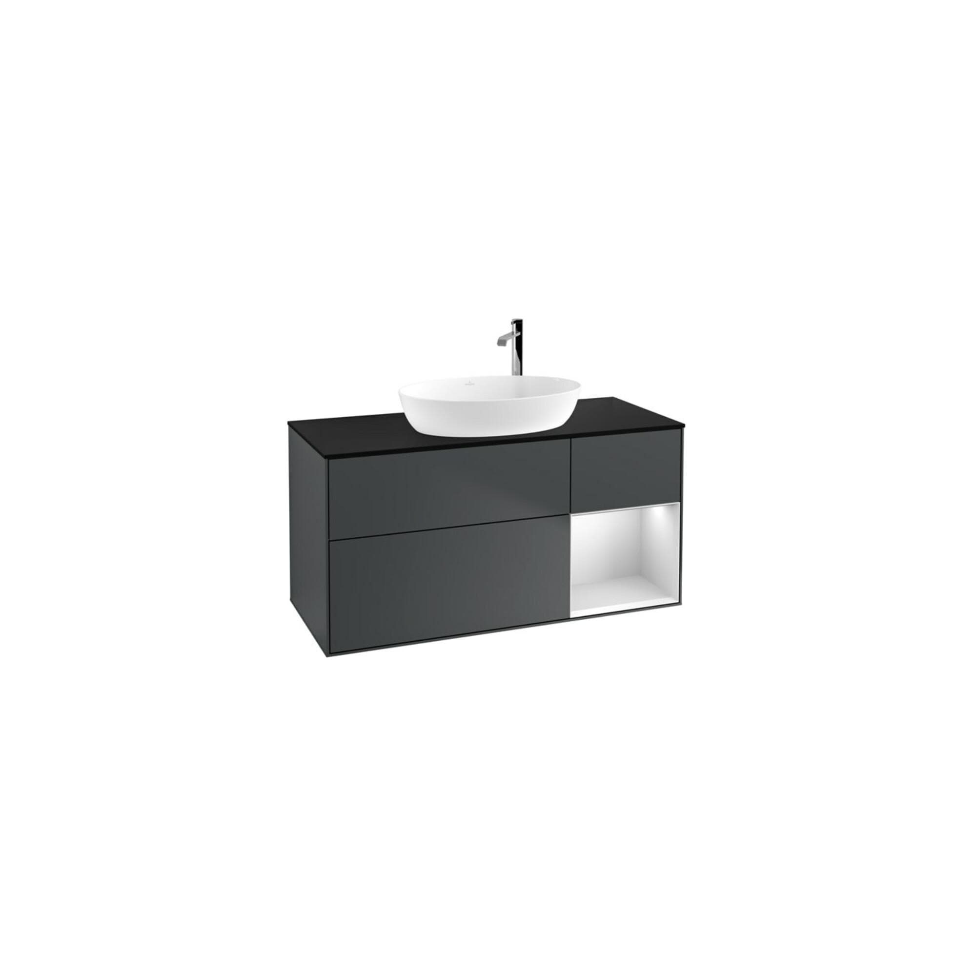 Villeroy und Boch Finion Waschtischunterschrank 120cm Schwarz Matt