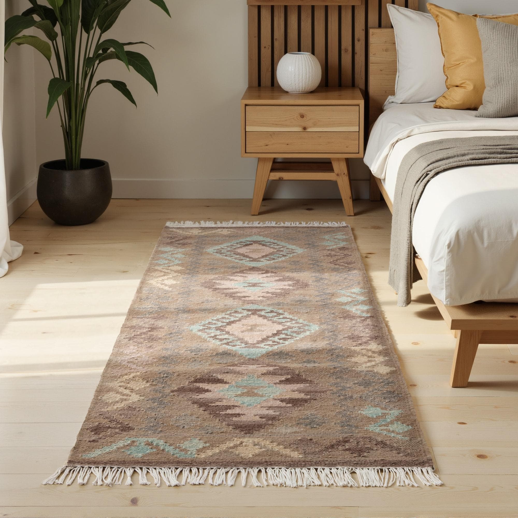 Hanse Home Kelim Dune Teppich Beige Hellblau