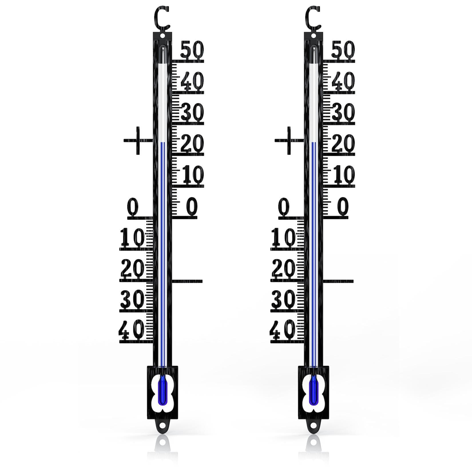 BEARWARE Analoges Metall-Thermometer - Wetterfest & Klassisches Design