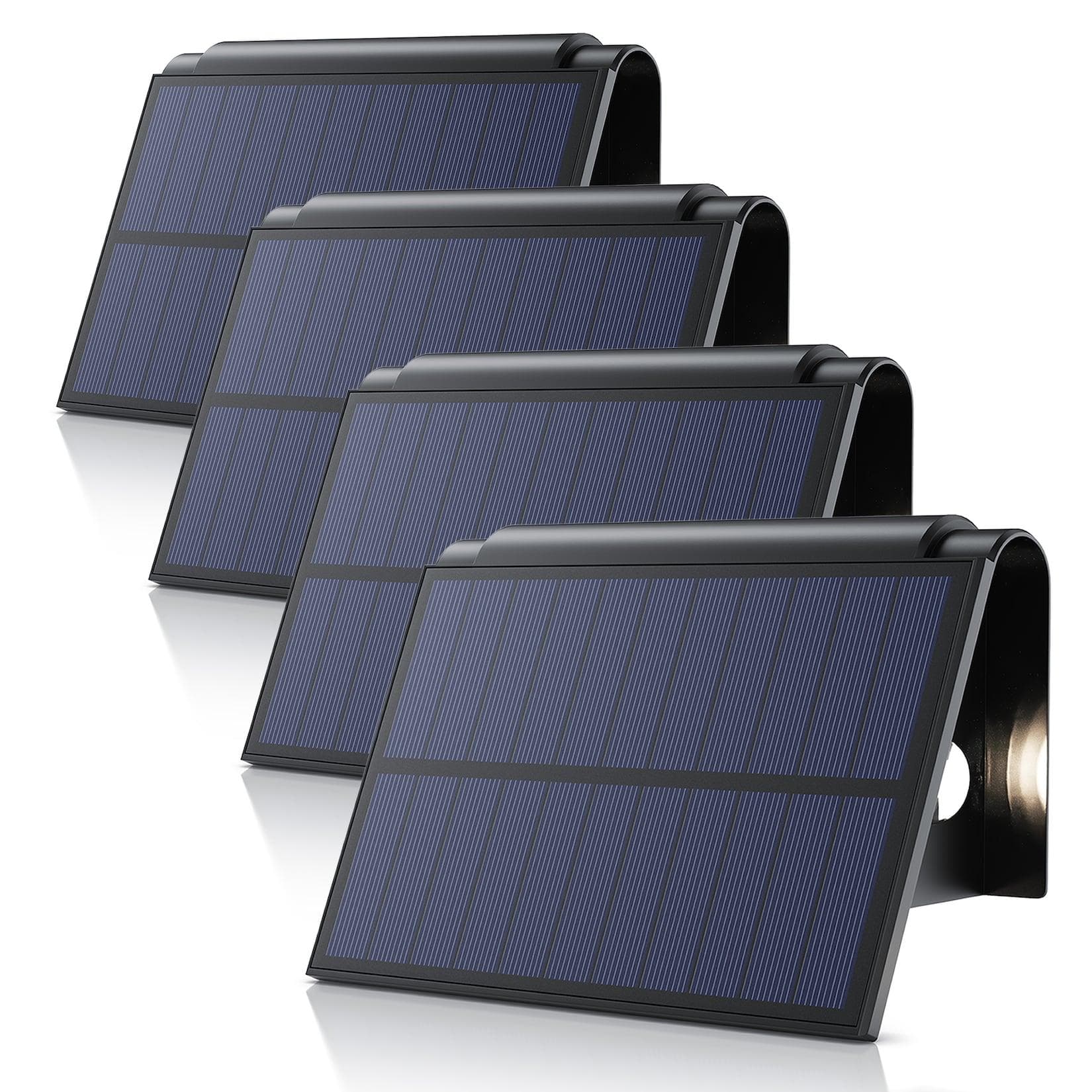 BEARWARE Solar Wandleuchte 4x LED Außen IP54 Wasserdicht Warmweiß
