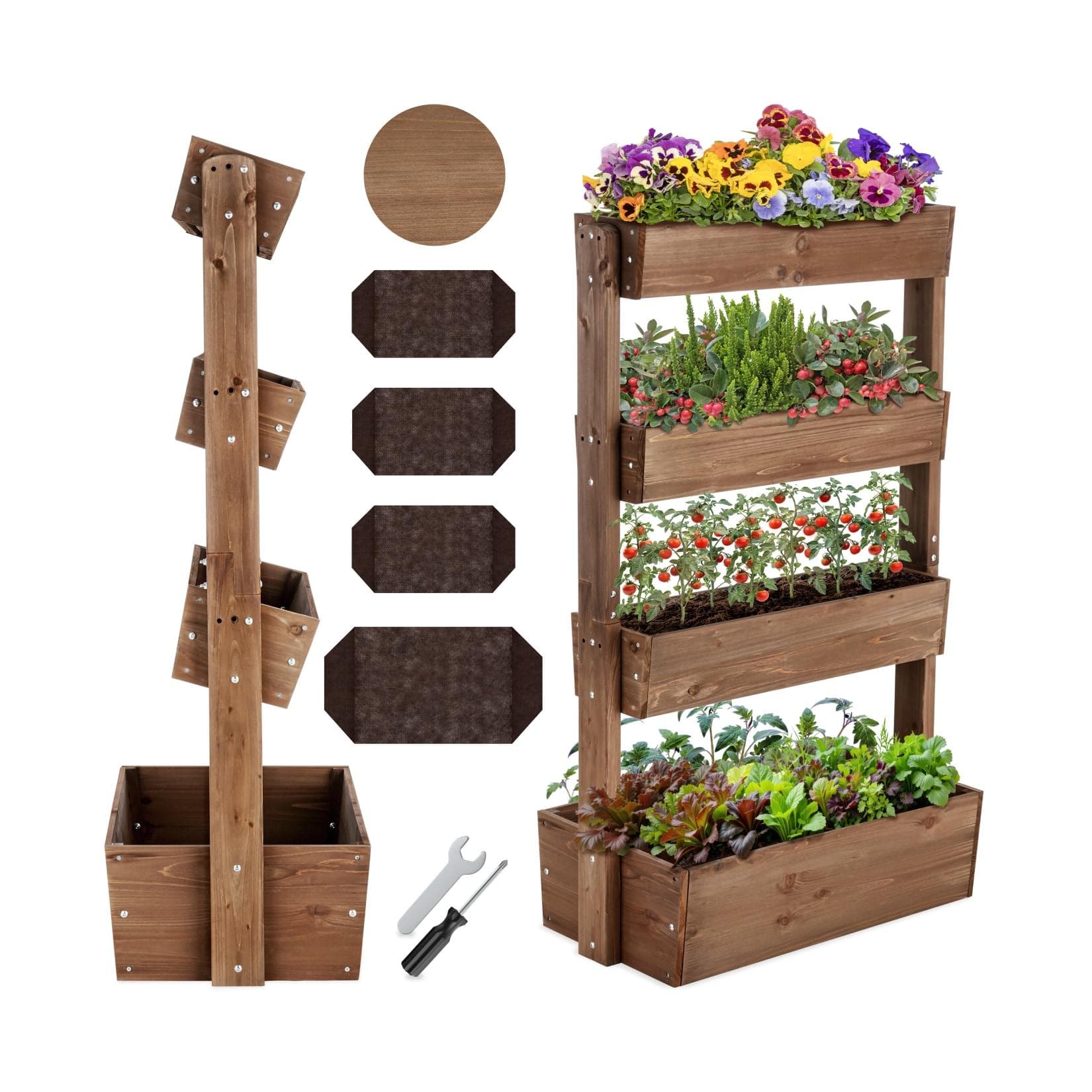 TecTake Vertikalbeet 4 Etagen