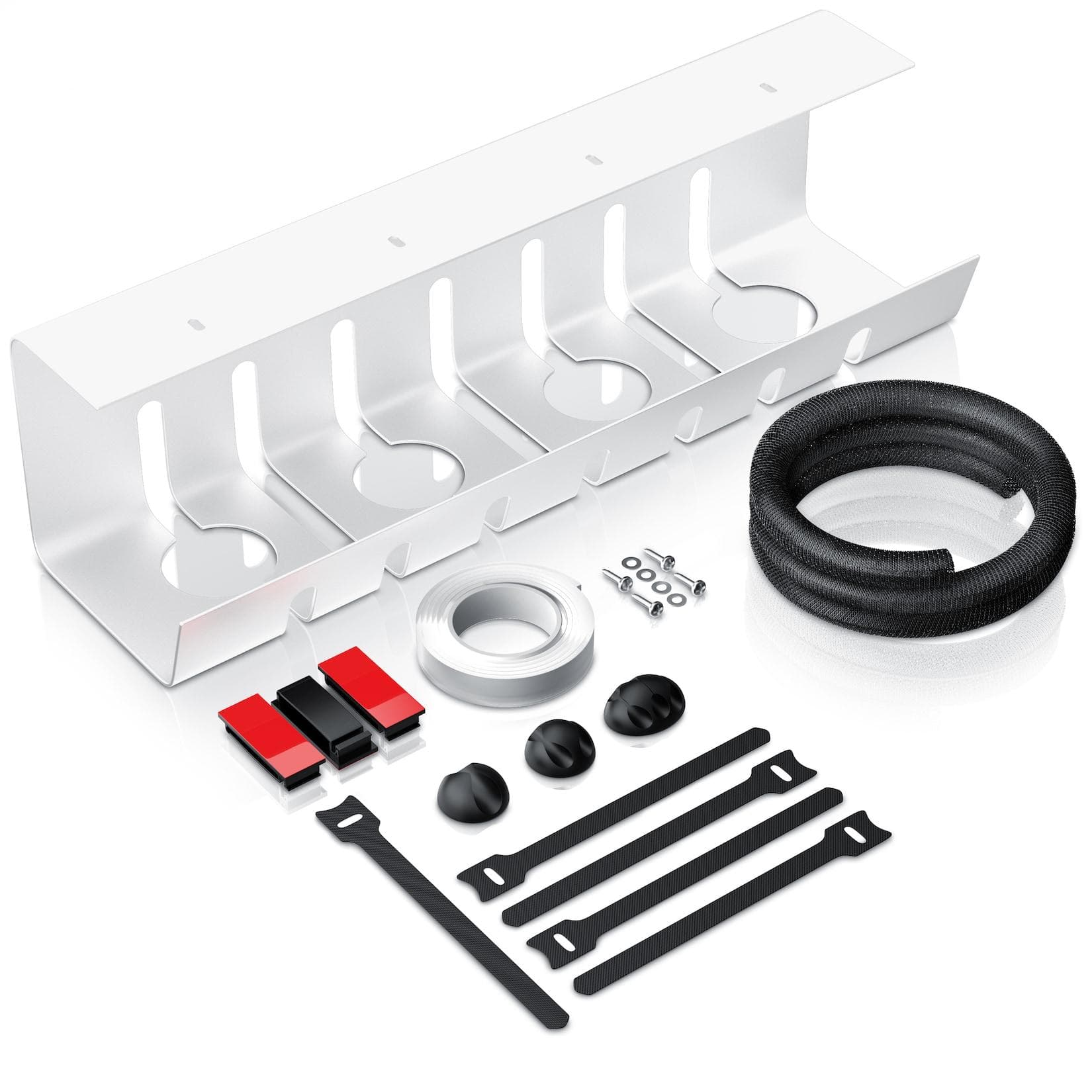 BEARWARE Kabelkanal Edelstahl Unter dem Schreibtisch Ohne Bohren