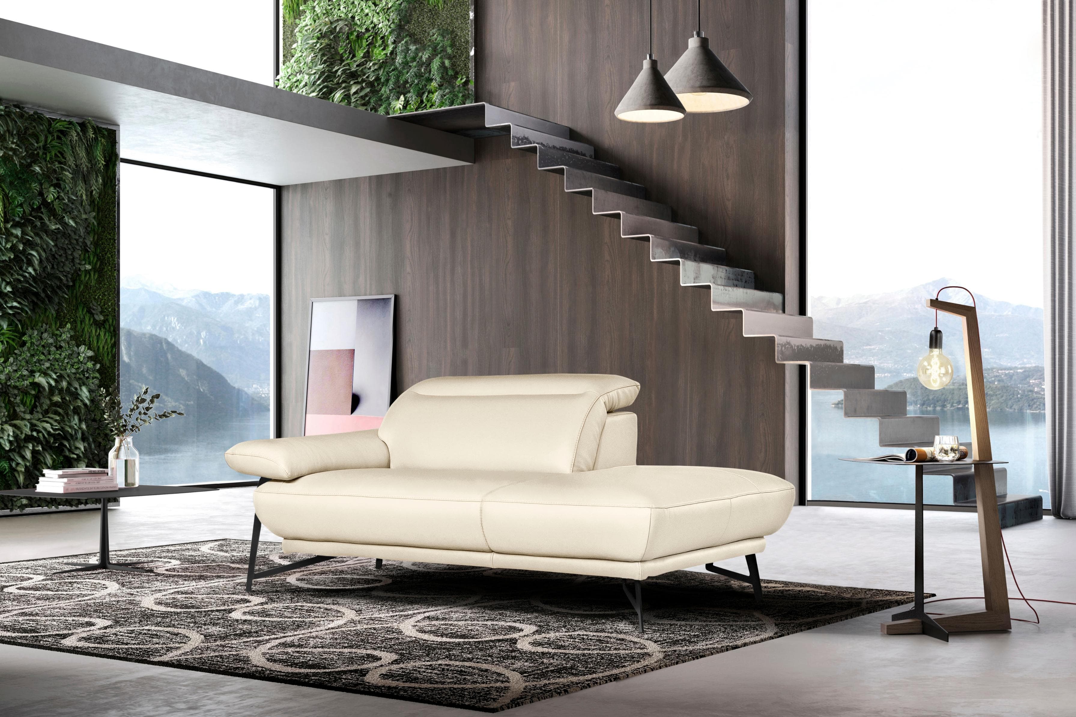 EGOITALIANO Anais Designsofa 179 cm Leder Beige