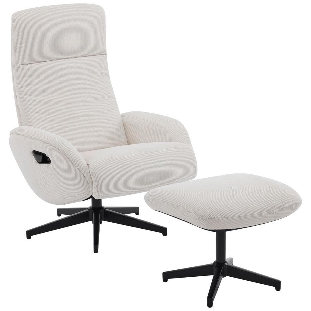 Xora Relaxsesselset Schwarz Beige Relaxfunktion