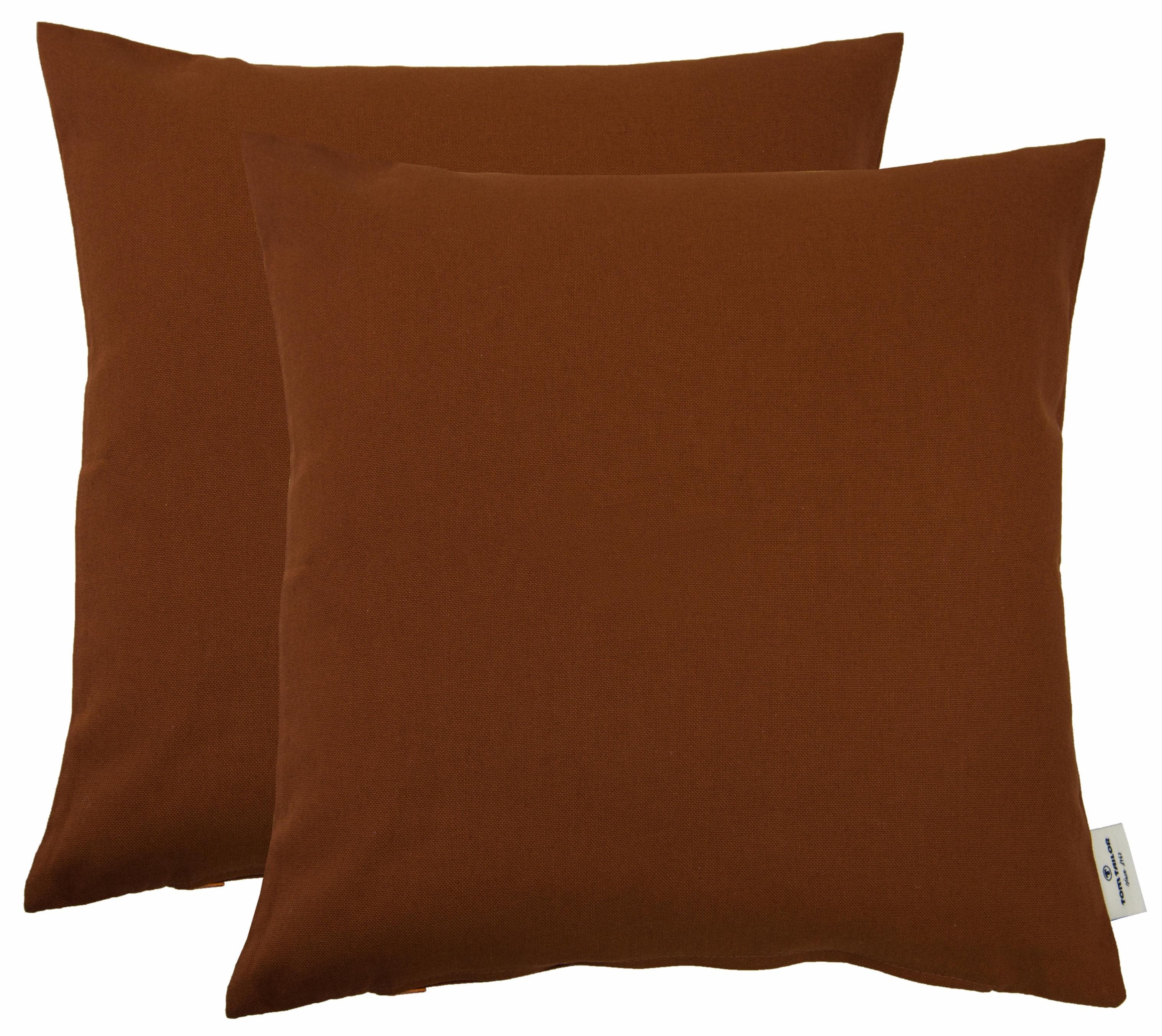 TOM TAILOR HOME Dekokissenhülle Dove 2er Pack Braun Baumwolle