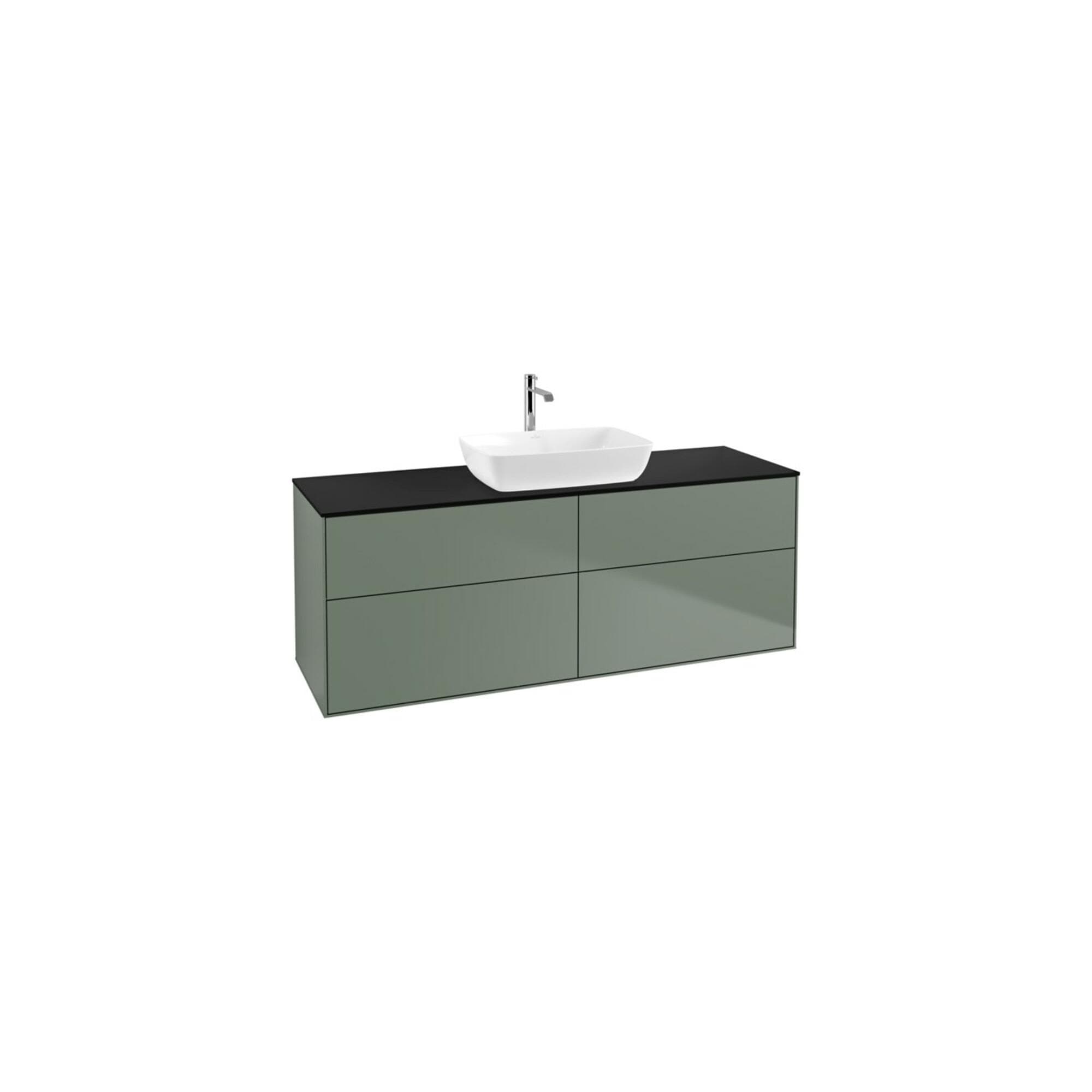 Villeroy und Boch Finion Waschtischunterschrank 160x60,3cm Emotion Black Matt Olive Matt