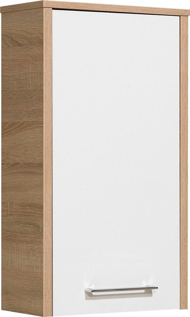 SAPHIR Quickset 382 Hängeschrank Weiß Hochglanz Eiche Natur