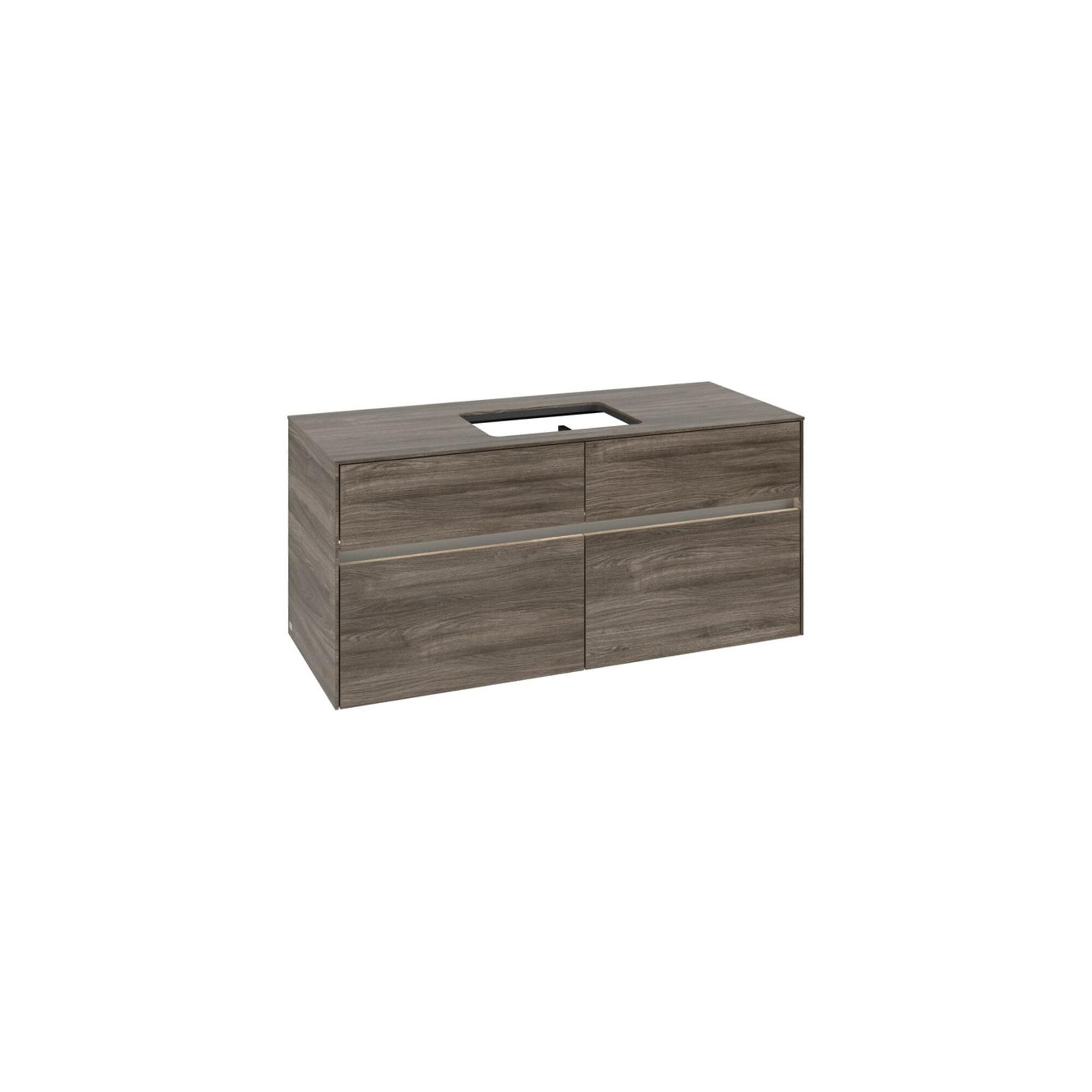 Villeroy & Boch Waschtischunterschrank Collaro C112B0 1200x548x500mm mit Beleuchtung Stone Oak