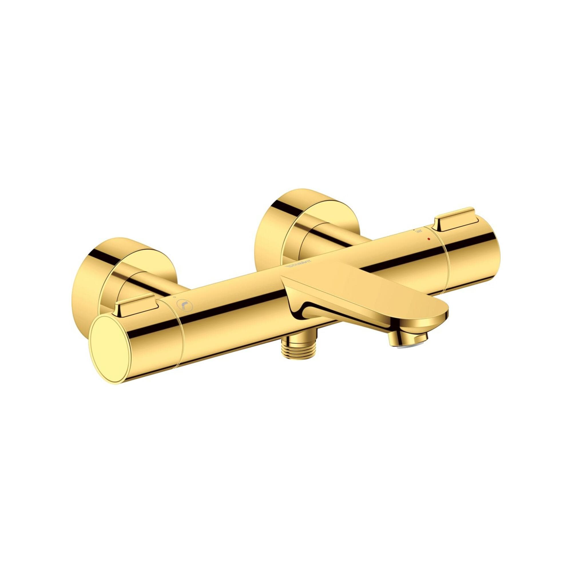 Moderne Wannenarmatur aus Keramik und Metall in Gold