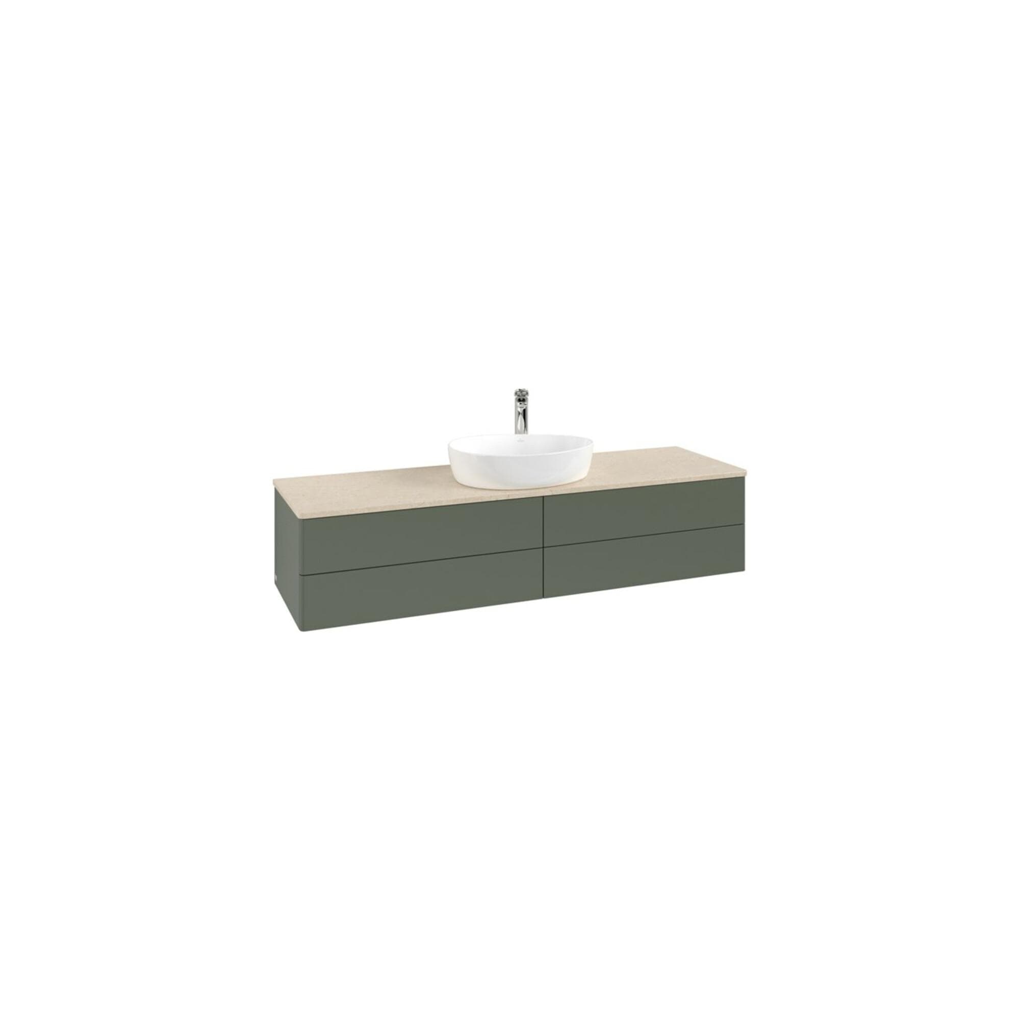 Villeroy und Boch Antao Waschtisch-Unterschrank Hahnlochbohrung Botticino Leaf Green