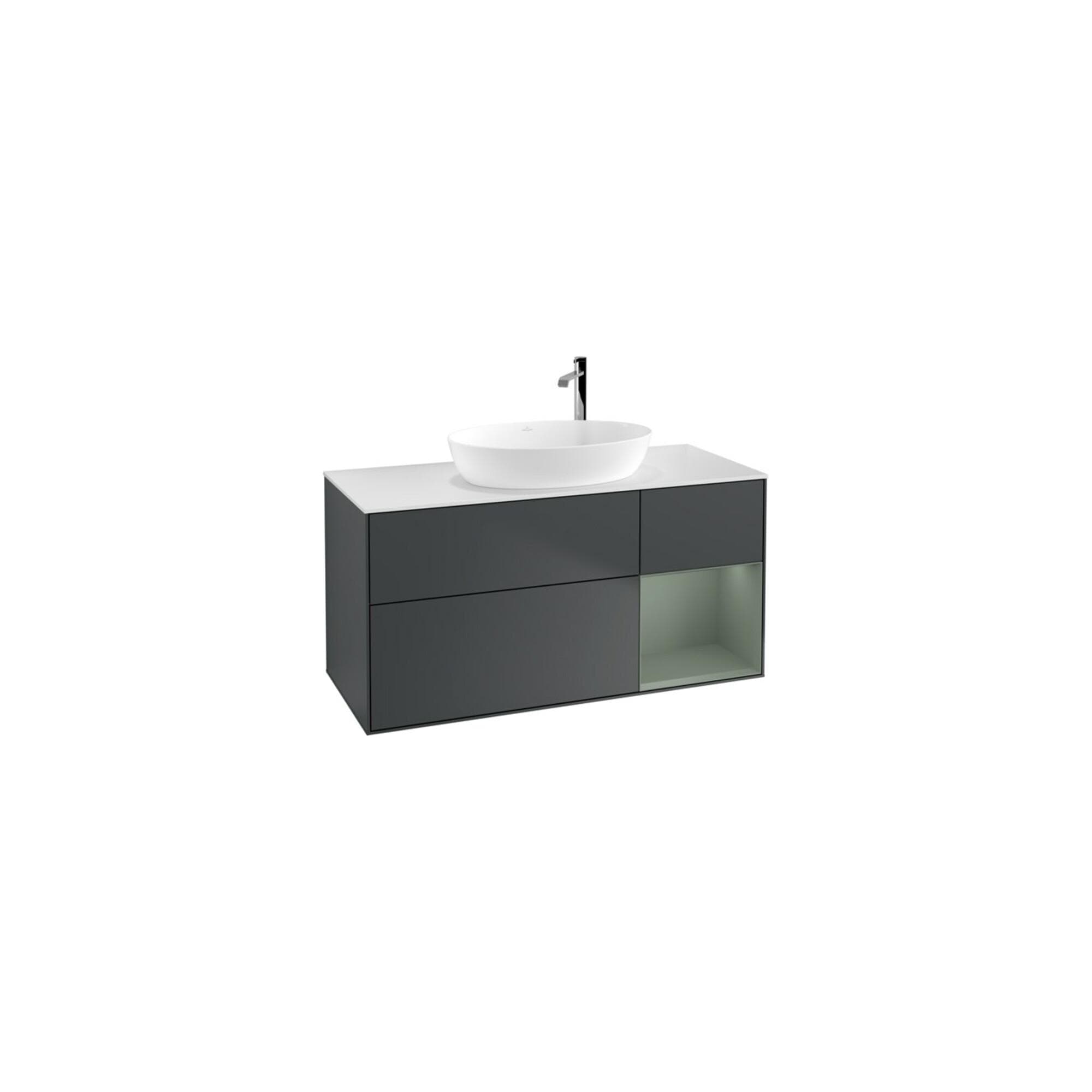 Villeroy und Boch Finion Waschtischunterschrank 120cm Weiß Matt LED-Beleuchtung