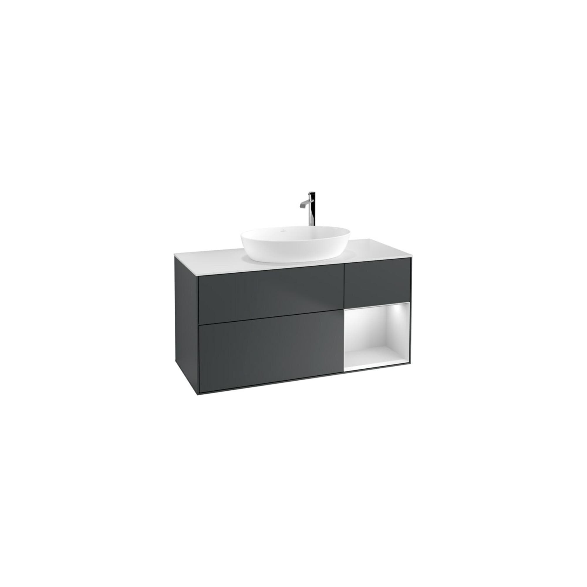 Villeroy und Boch Finion Waschtischunterschrank 120cm White Matt LED-Beleuchtung