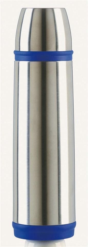 Emsa Isolierflasche Captain 1 Liter Silber-Blau Edelstahl
