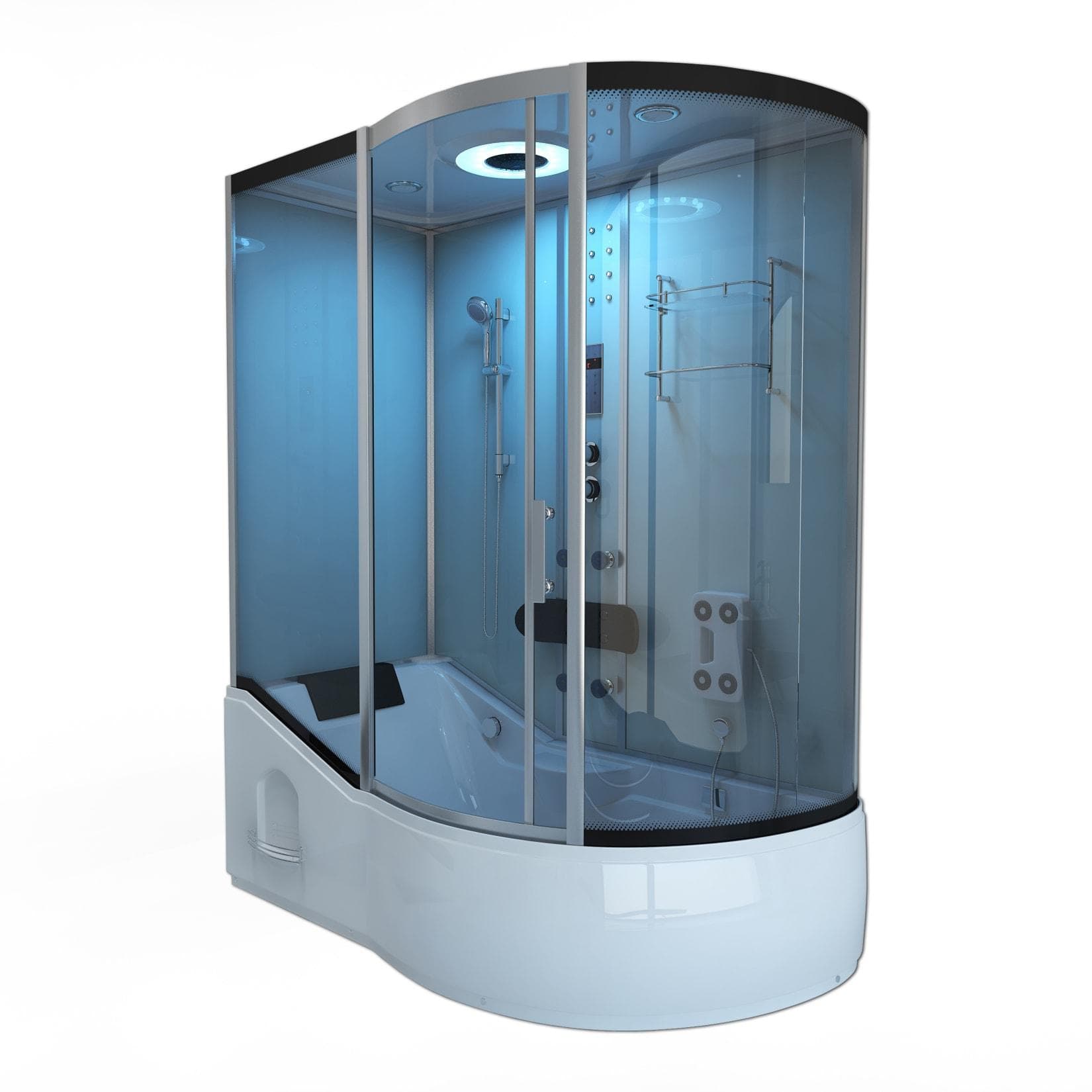 HOME DELUXE Eckdusche Duschkabine ALLIN 2in1