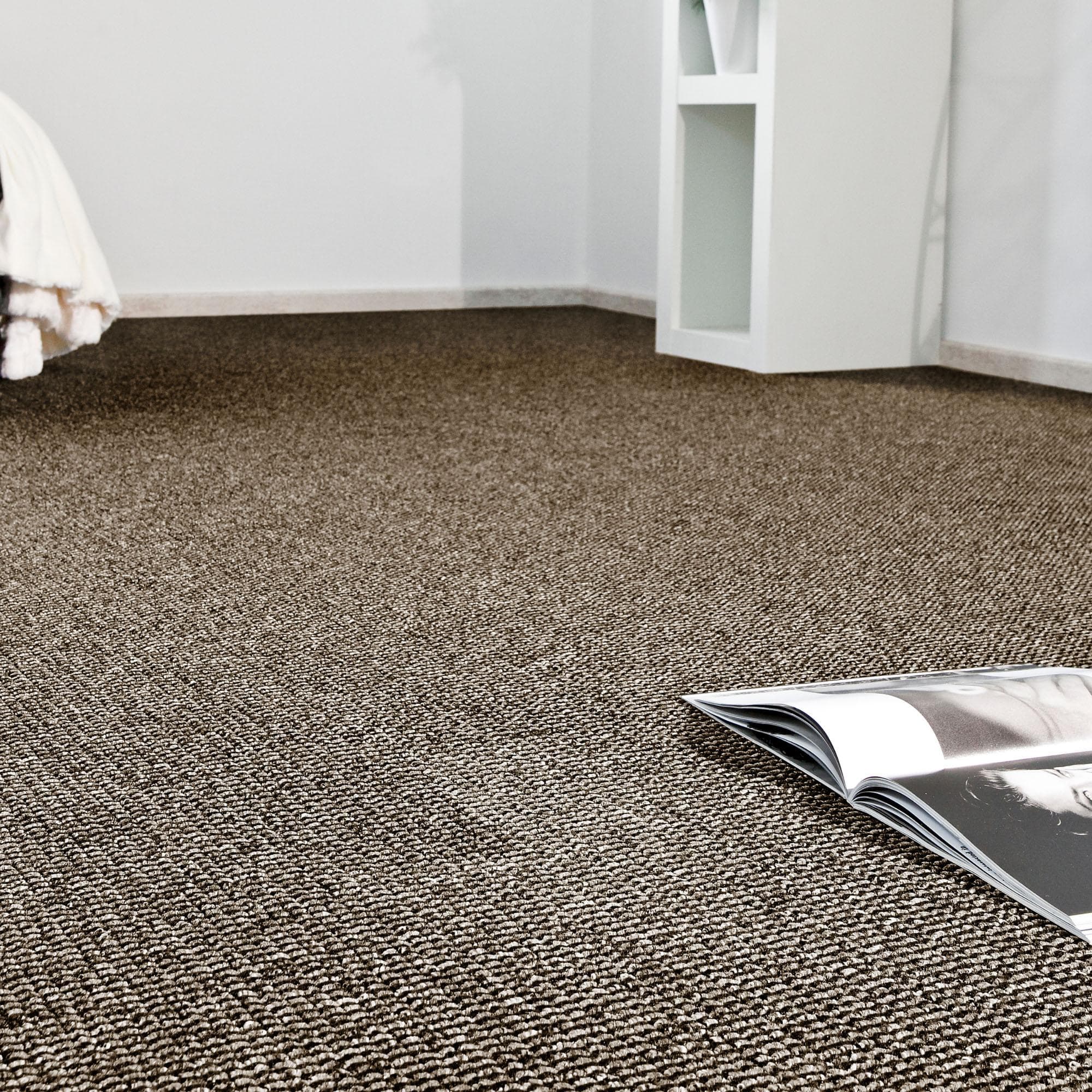 Teppichboden in Wabenstruktur, beige und dunkelbeige